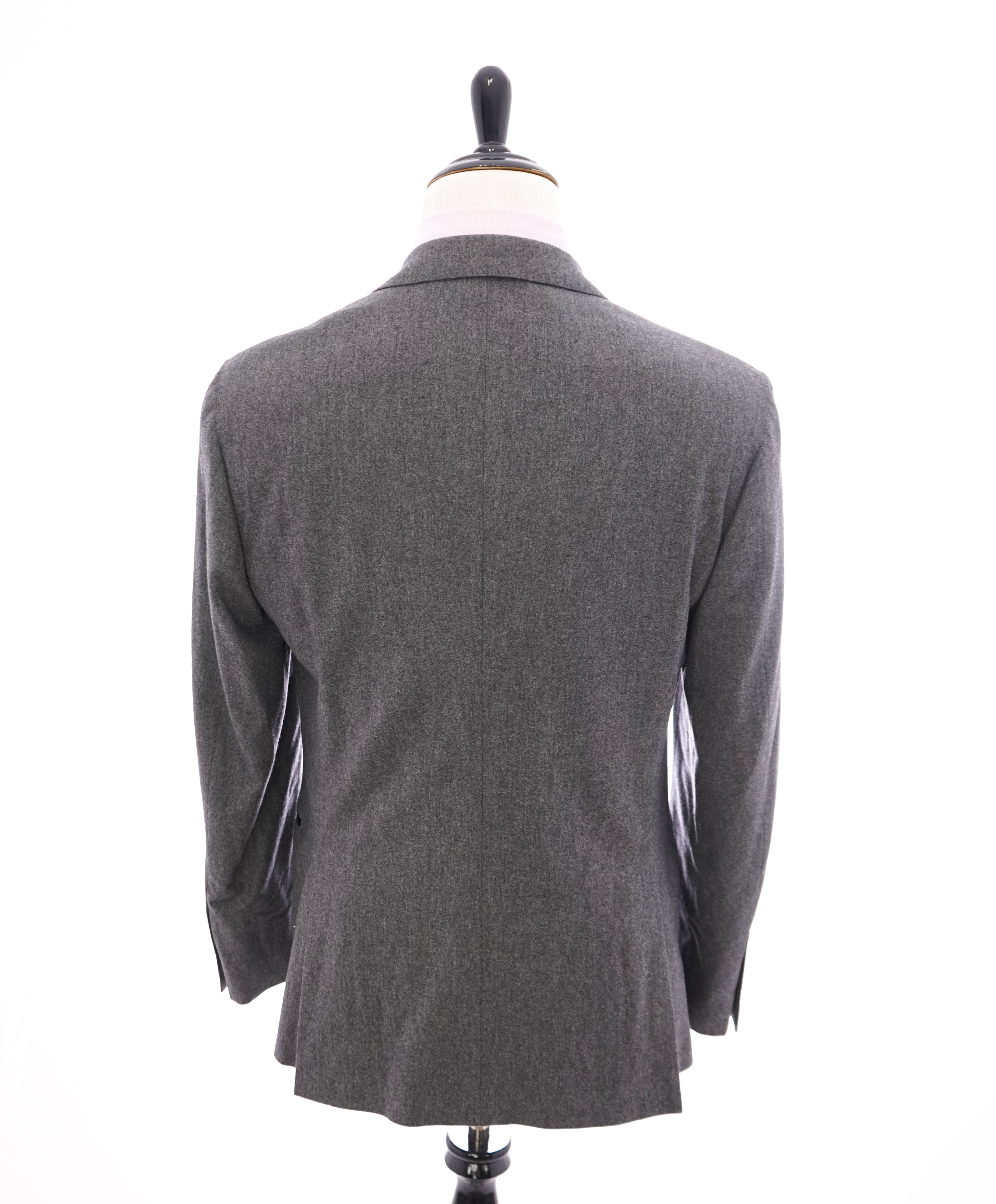 BRUNELLO CUCINELLI - Gray & Black CASHMERE/Wool/Silk Flannel Dinner Jacket- 40R