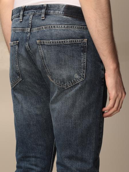 ELEVENTY - 5-Pocket Jeans In Washed Blue Denim Red Detail - 33W