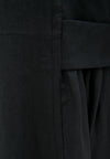 $895 ELEVENTY - Pure LINEN Black Caftan Dress - 6 / 44