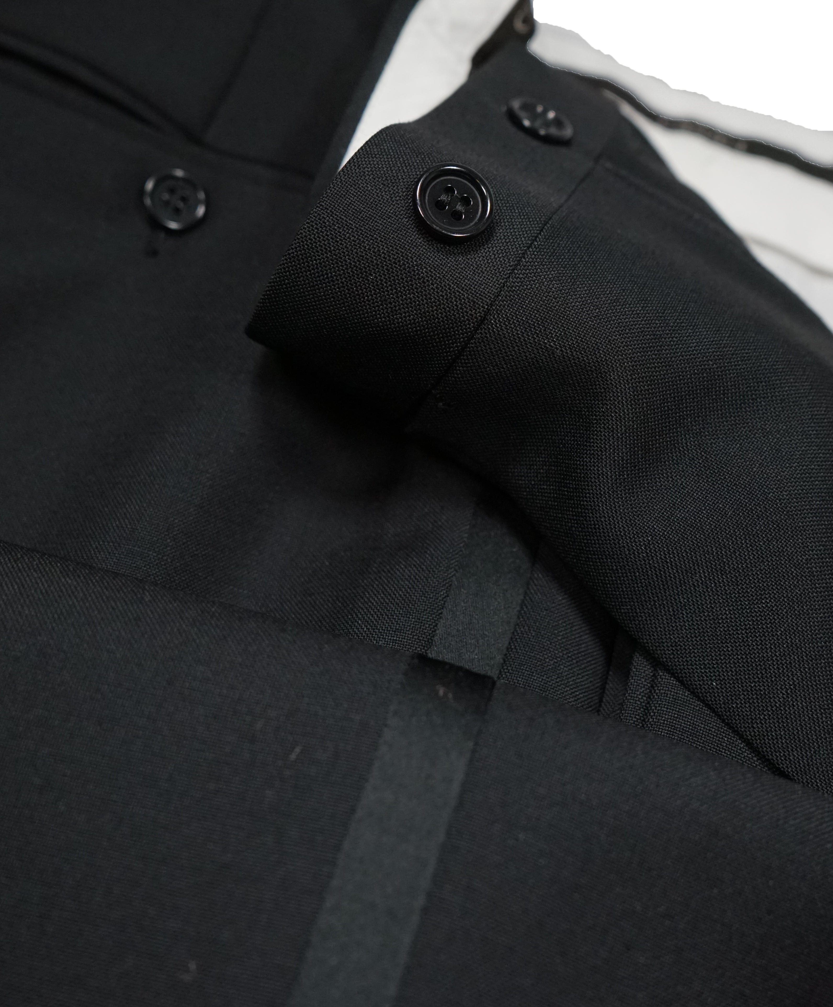 CANALI - Wool & Mohair Black Tux Dinner Pants - 30W