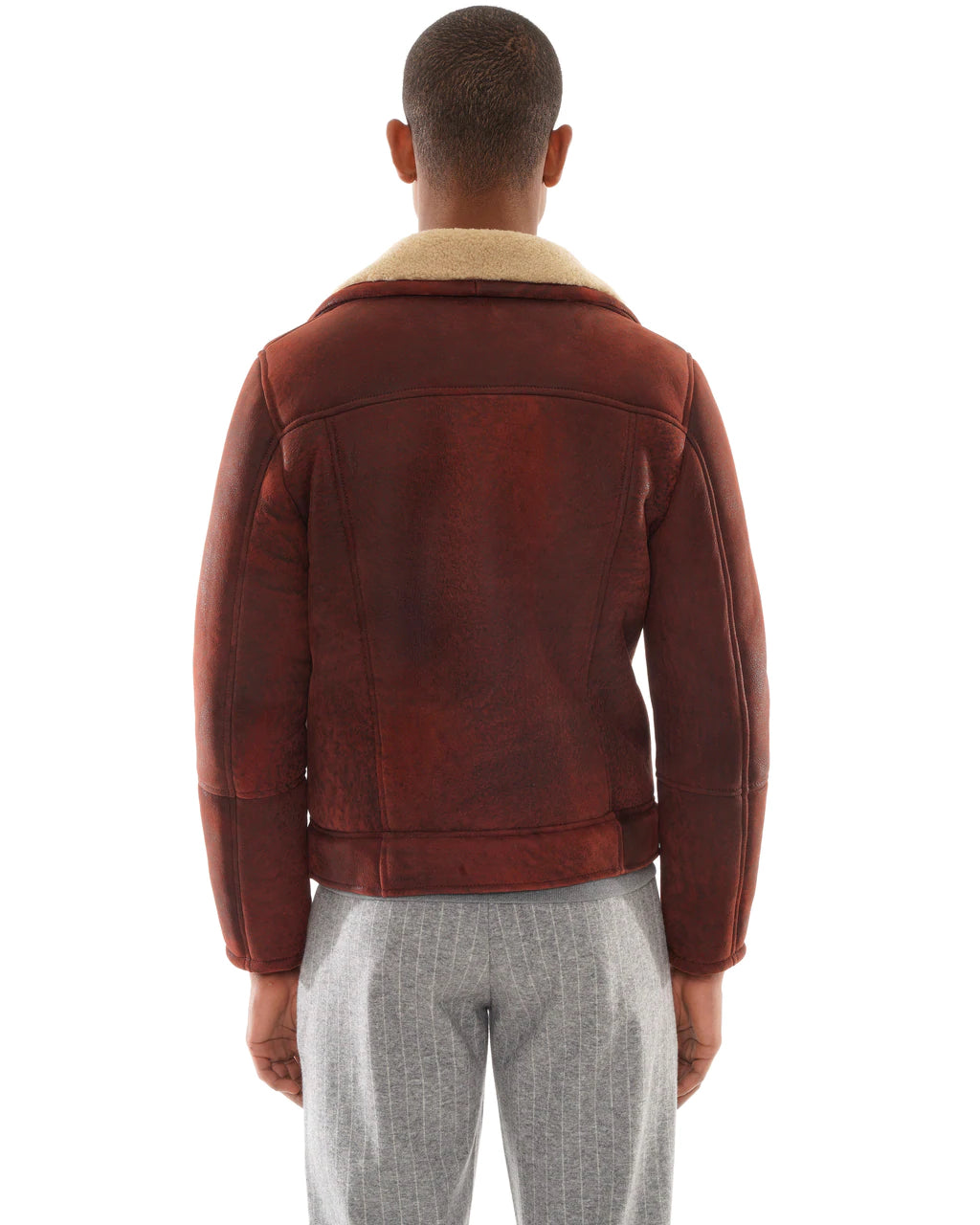 ELEVENTY - SUEDE/ LEATHER/ SHEARLING Aviator/Biker Jacket (Brunello Cucinelli)- 40US M