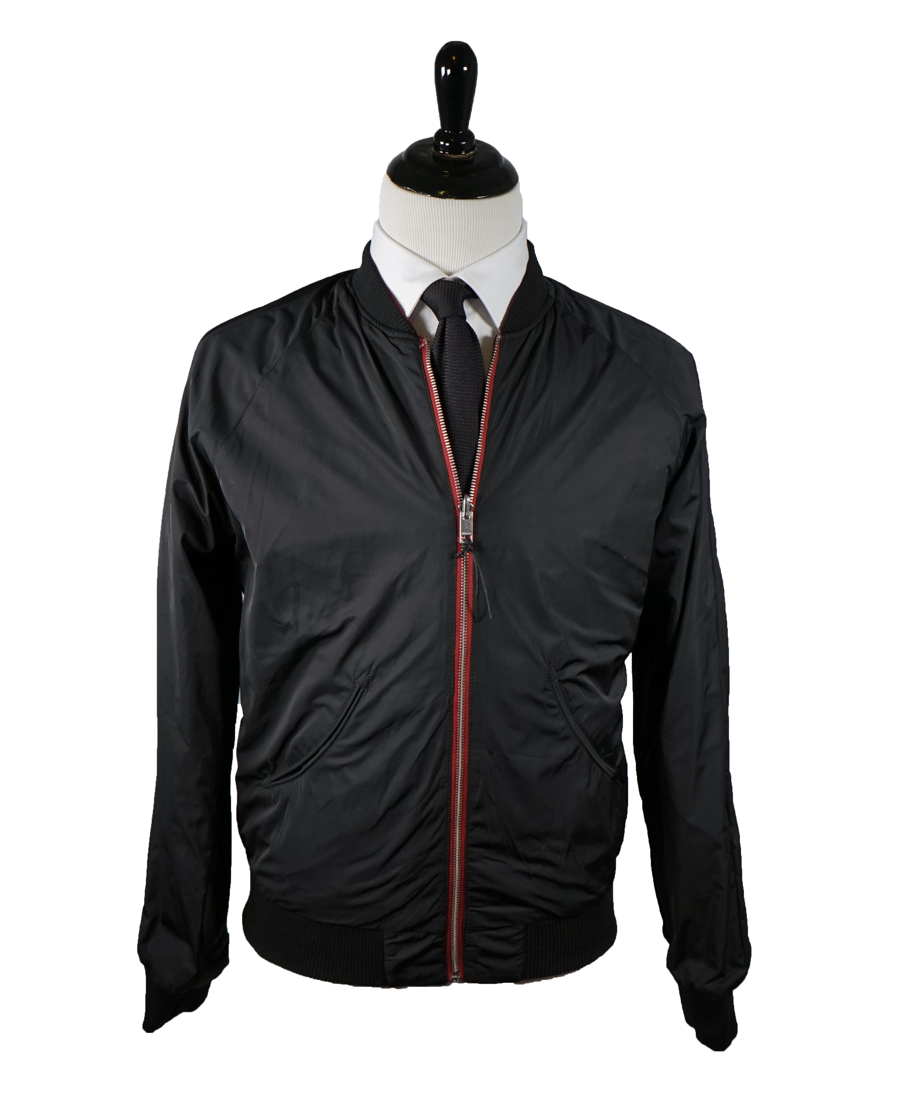 DIESEL - “J-Flam” Reversible Satin Bomber Jacket- L