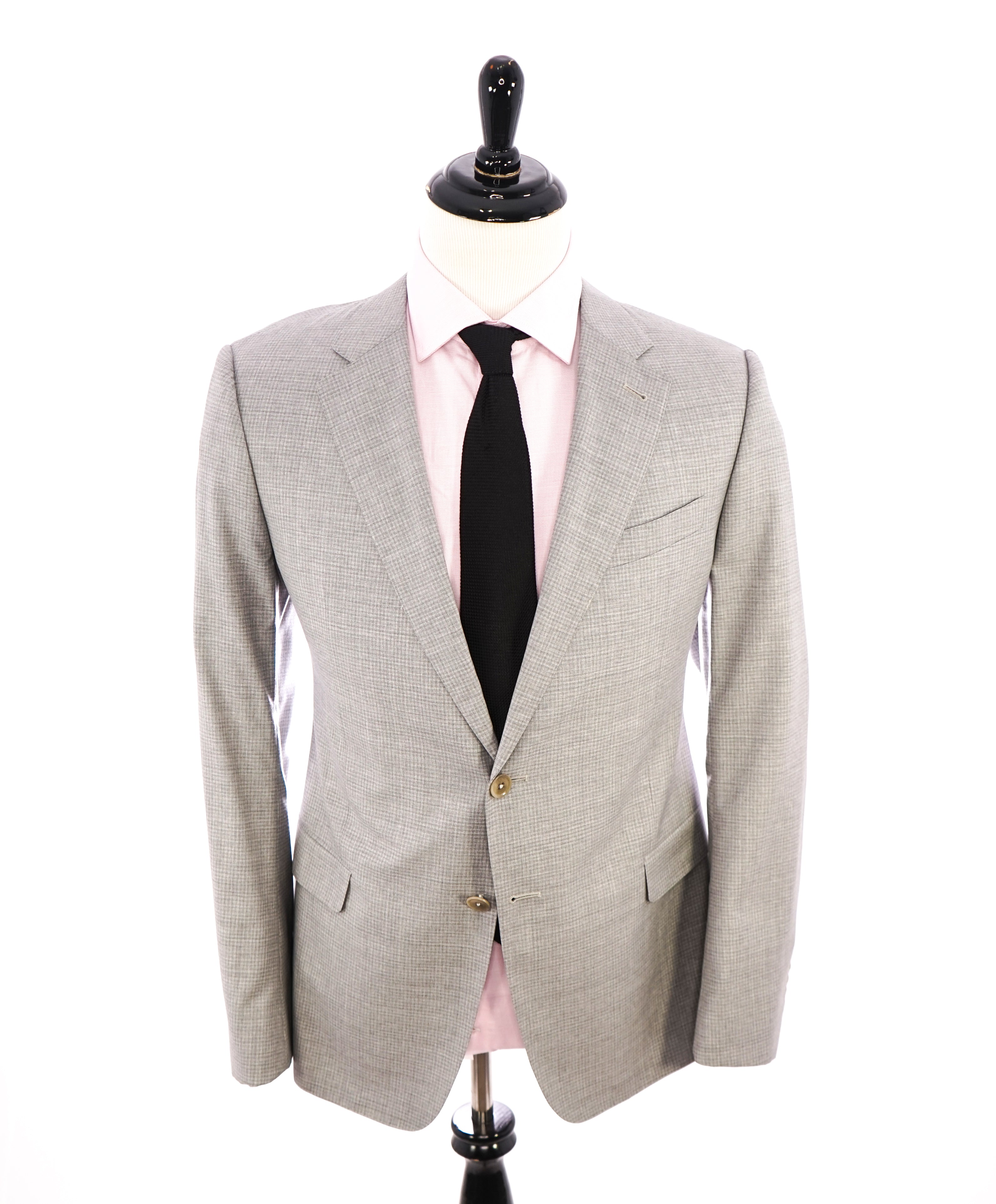 ARMANI COLLEZIONI - “S Line” Slim Check Plaid Neutral Beige Blazer - 42R
