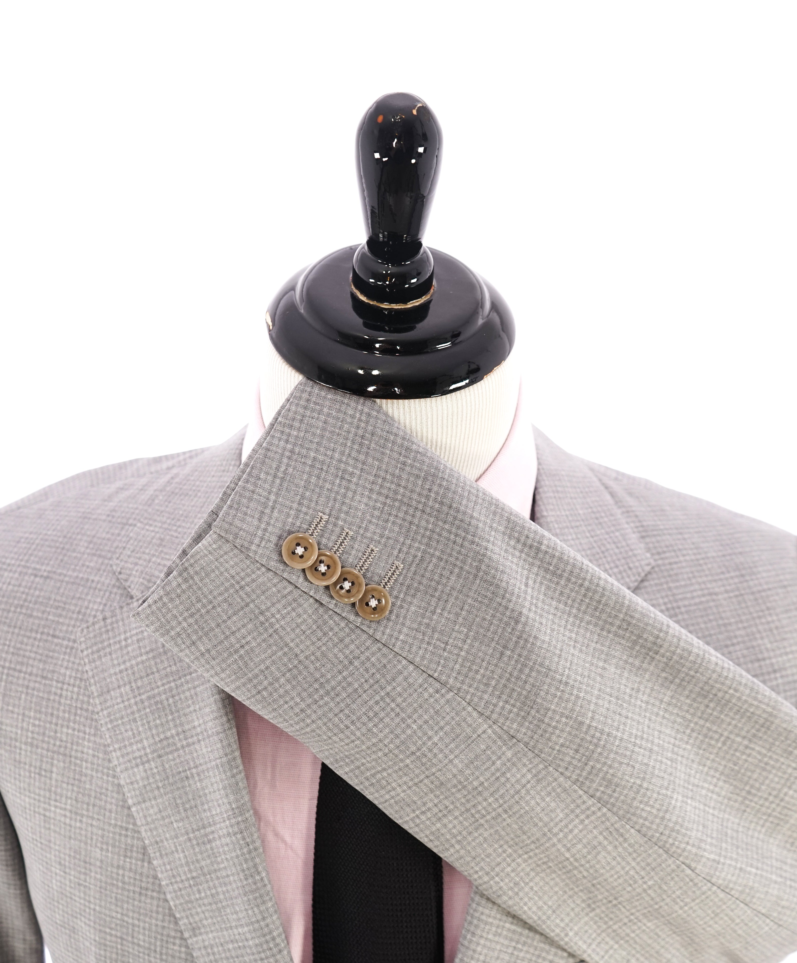 ARMANI COLLEZIONI - “S Line” Slim Check Plaid Neutral Beige Blazer - 42R