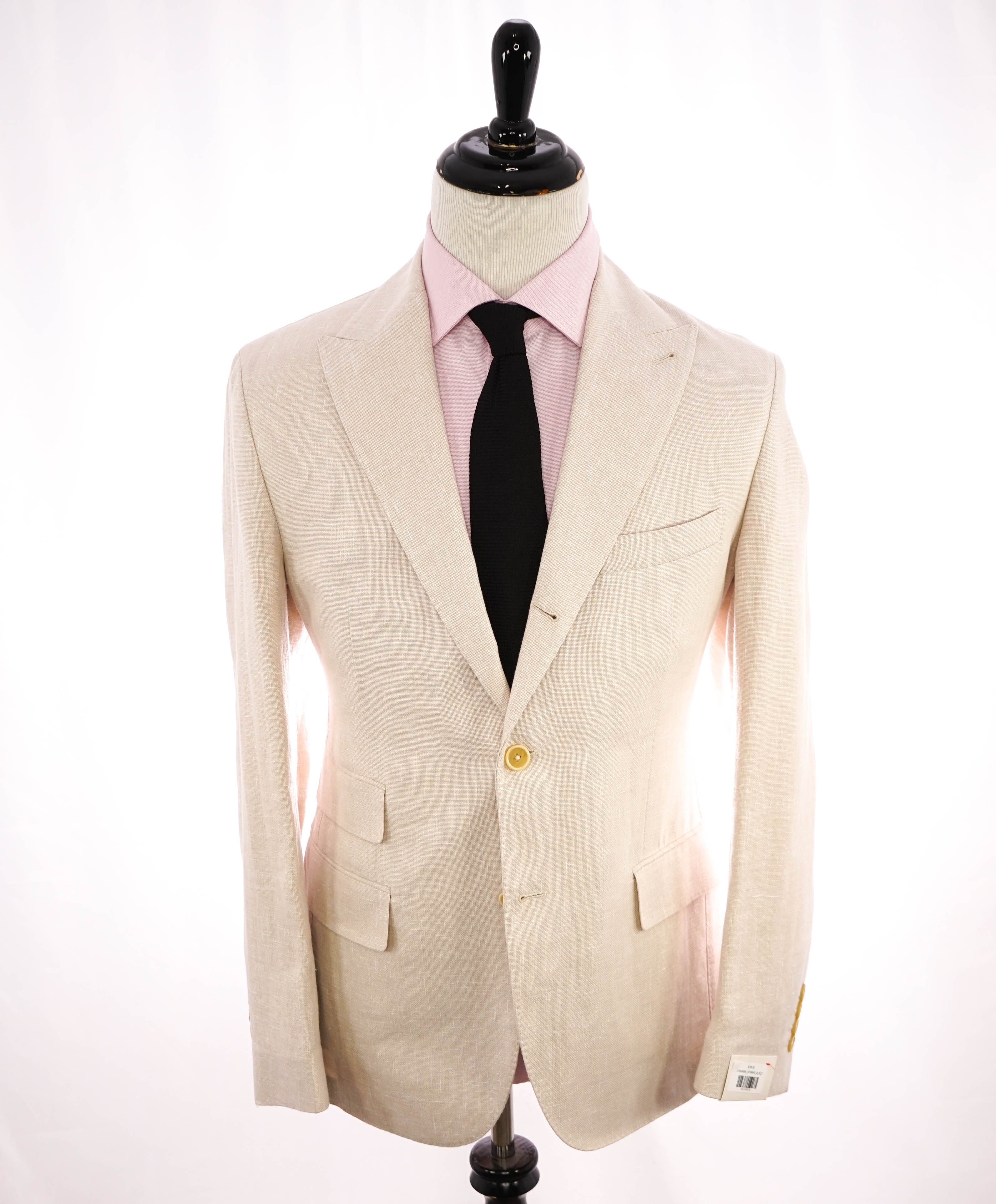 ELEVENTY - Neutral Basket Weave Semi-Lined LINEN / COTTON Blazer - 40 (50EU)