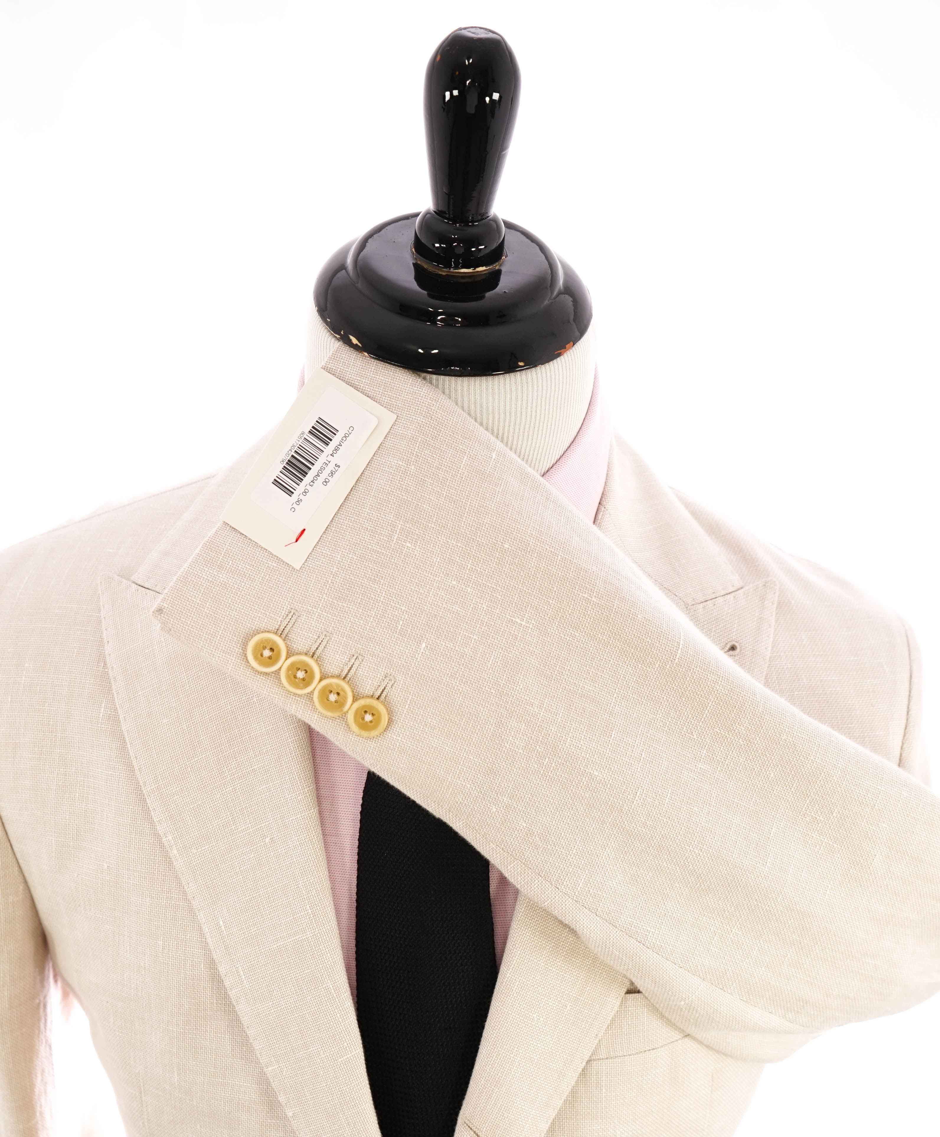 ELEVENTY - Neutral Basket Weave Semi-Lined LINEN / COTTON Blazer - 40 (50EU)