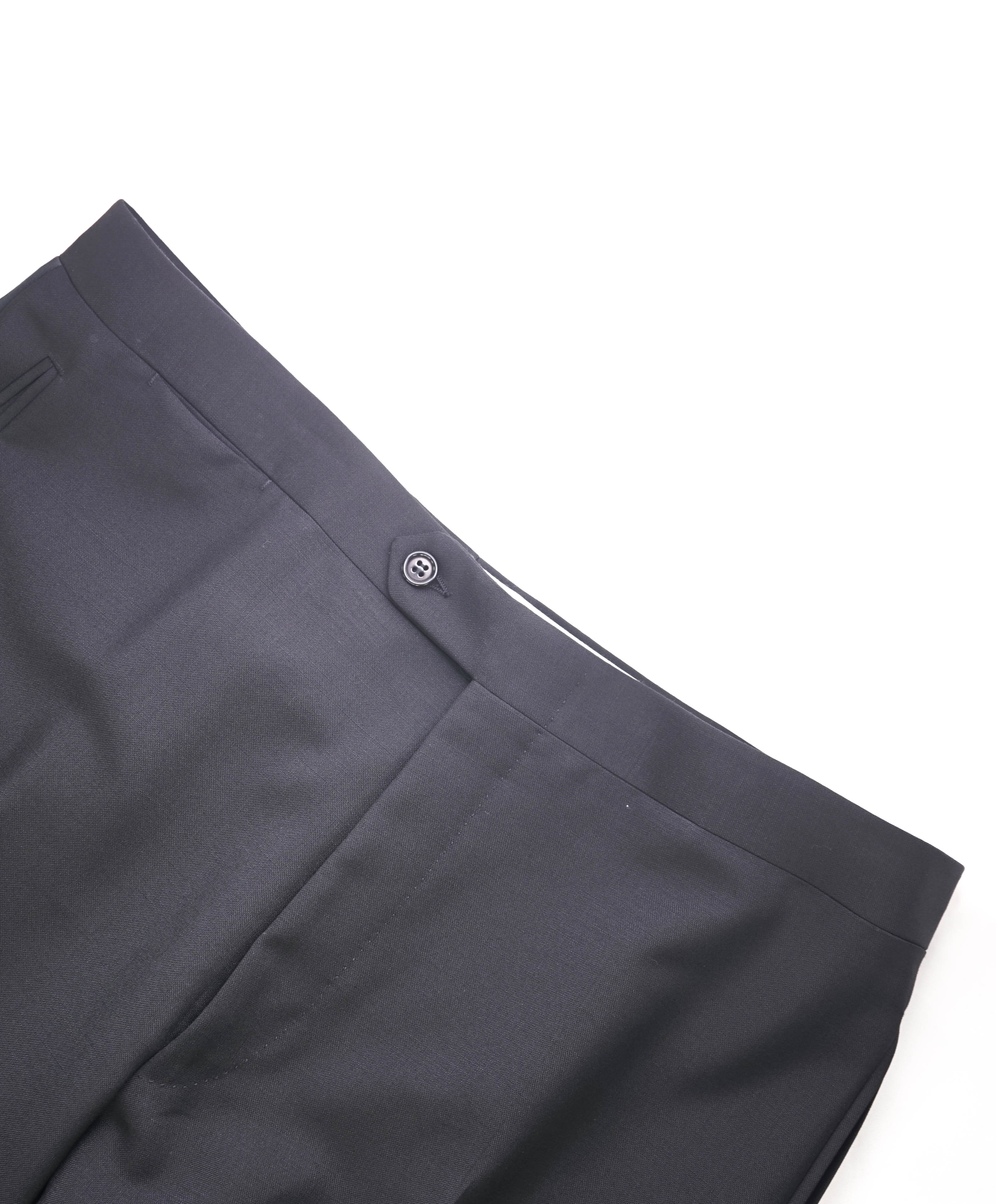 CANALI - *CLOSET STAPLE* MOHAIR Black Tux Flat Front Dinner Pants - 36W
