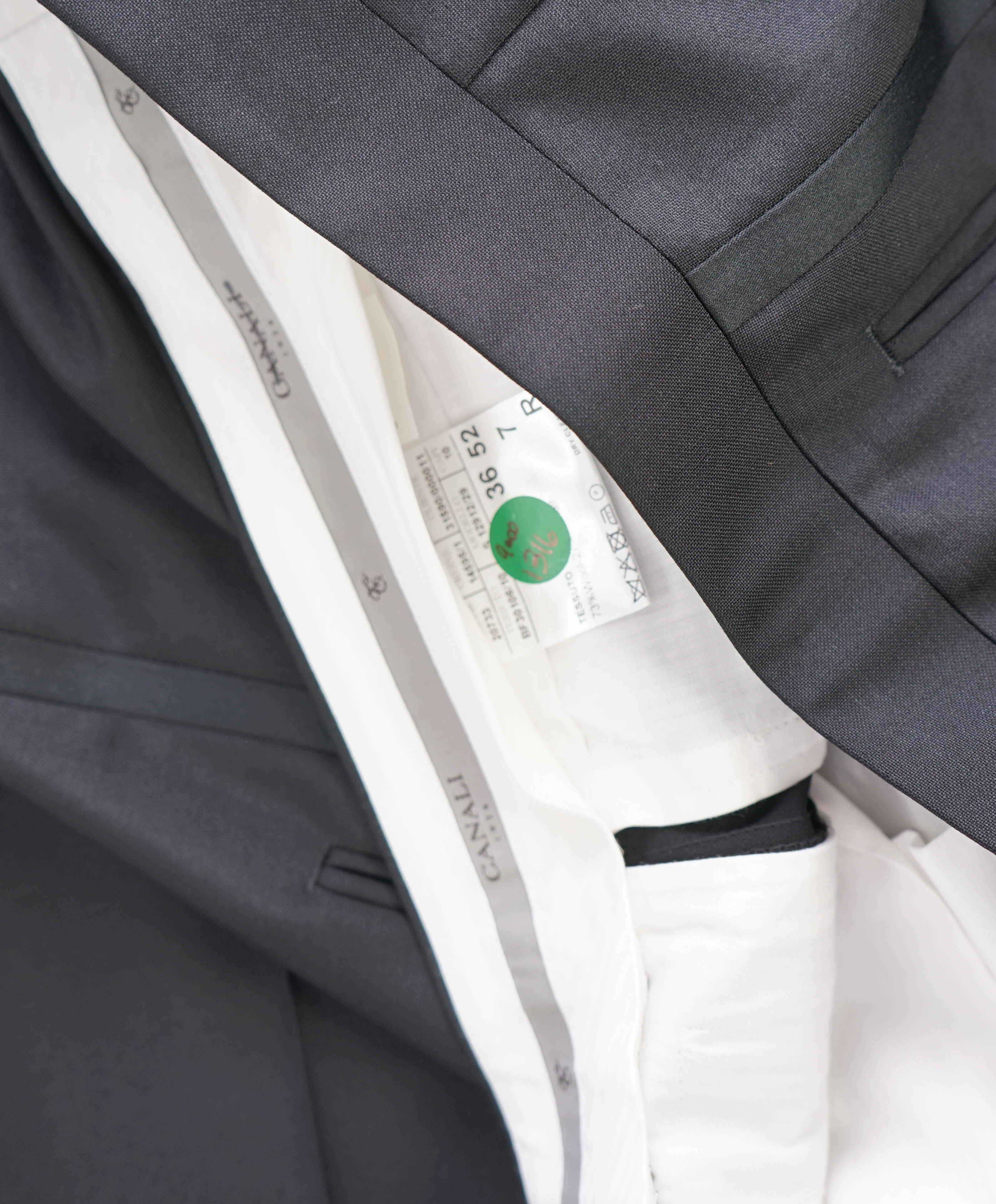 CANALI - *CLOSET STAPLE* MOHAIR Black Tux Flat Front Dinner Pants - 36W