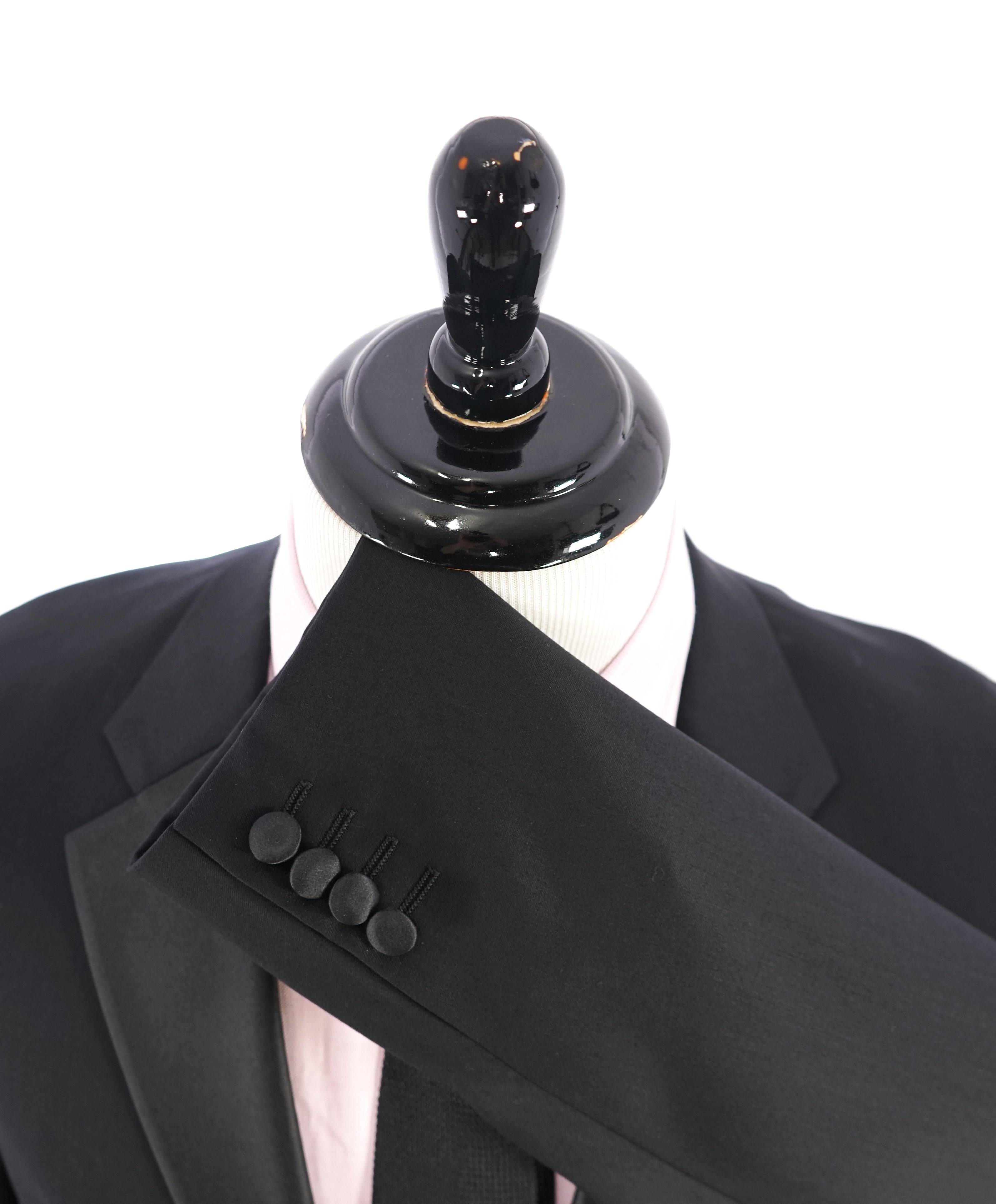 ARMANI COLLEZIONI - "G Line" 1-Button Notch Lapel Black Tuxedo Suit - 42R