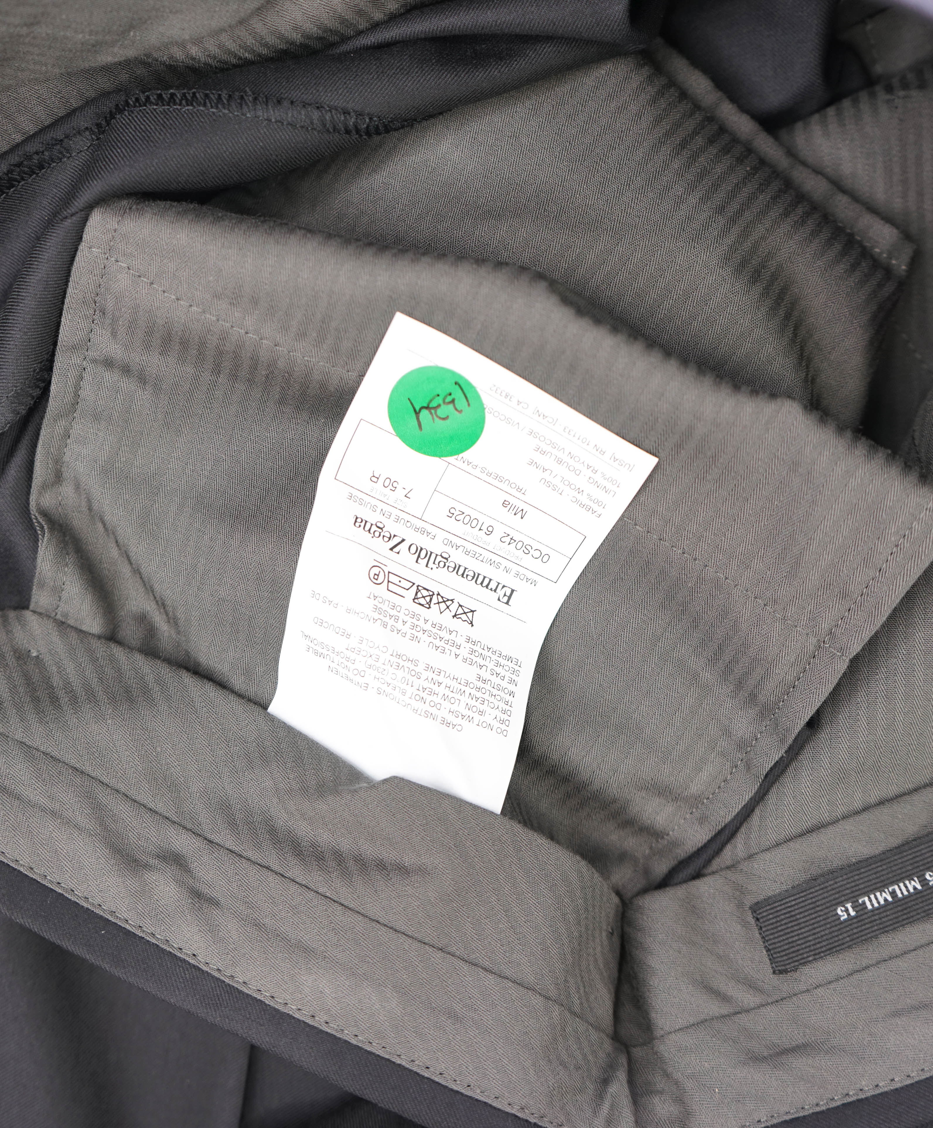 ERMENEGILDO ZEGNA - "15 MILMIL 15" Black Premium Dress Pants - 34W (50EU)