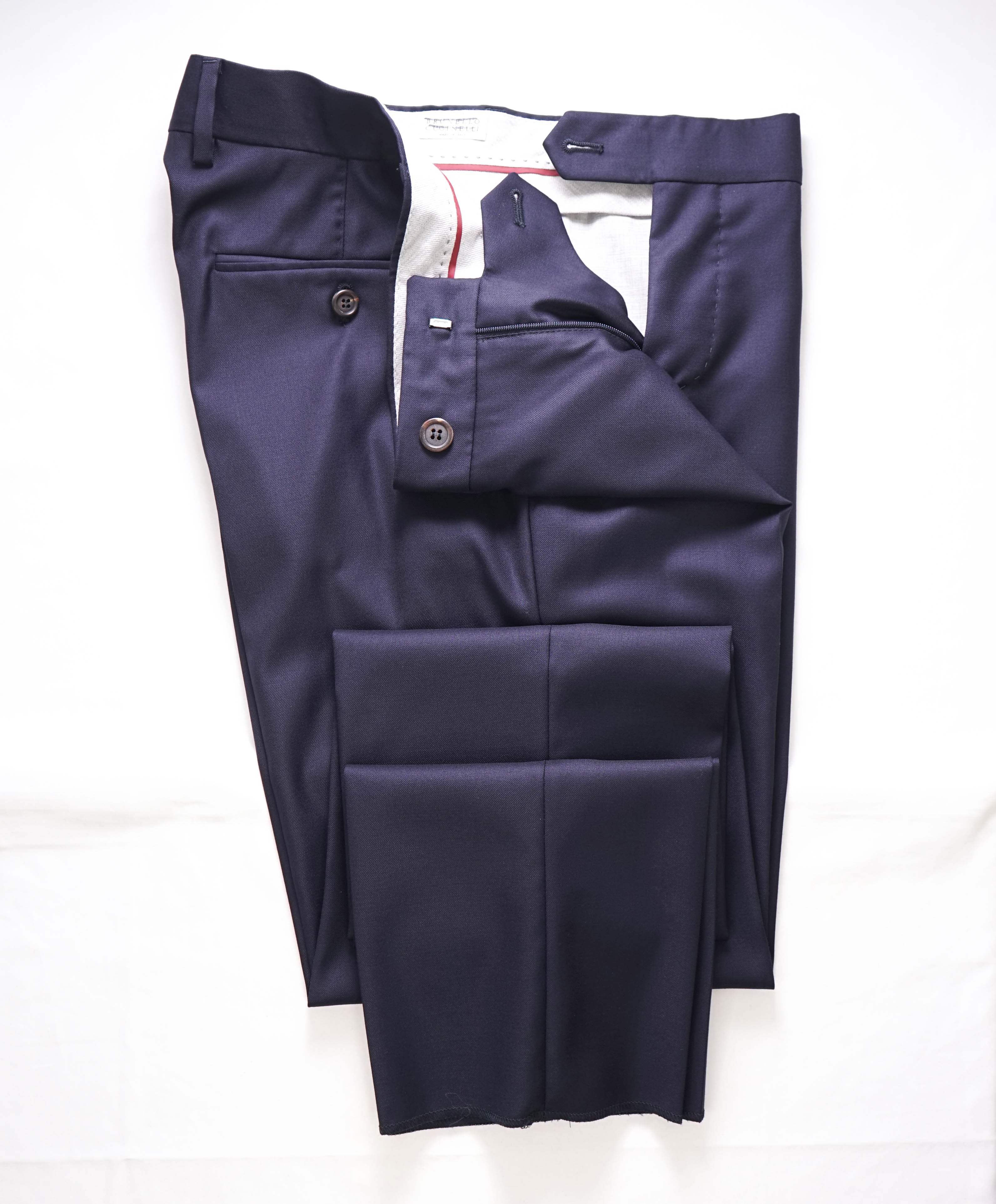 BRUNELLO CUCINELLI - WOOL *CLOSET STAPLE* Navy Blue Dress Pants - 33W