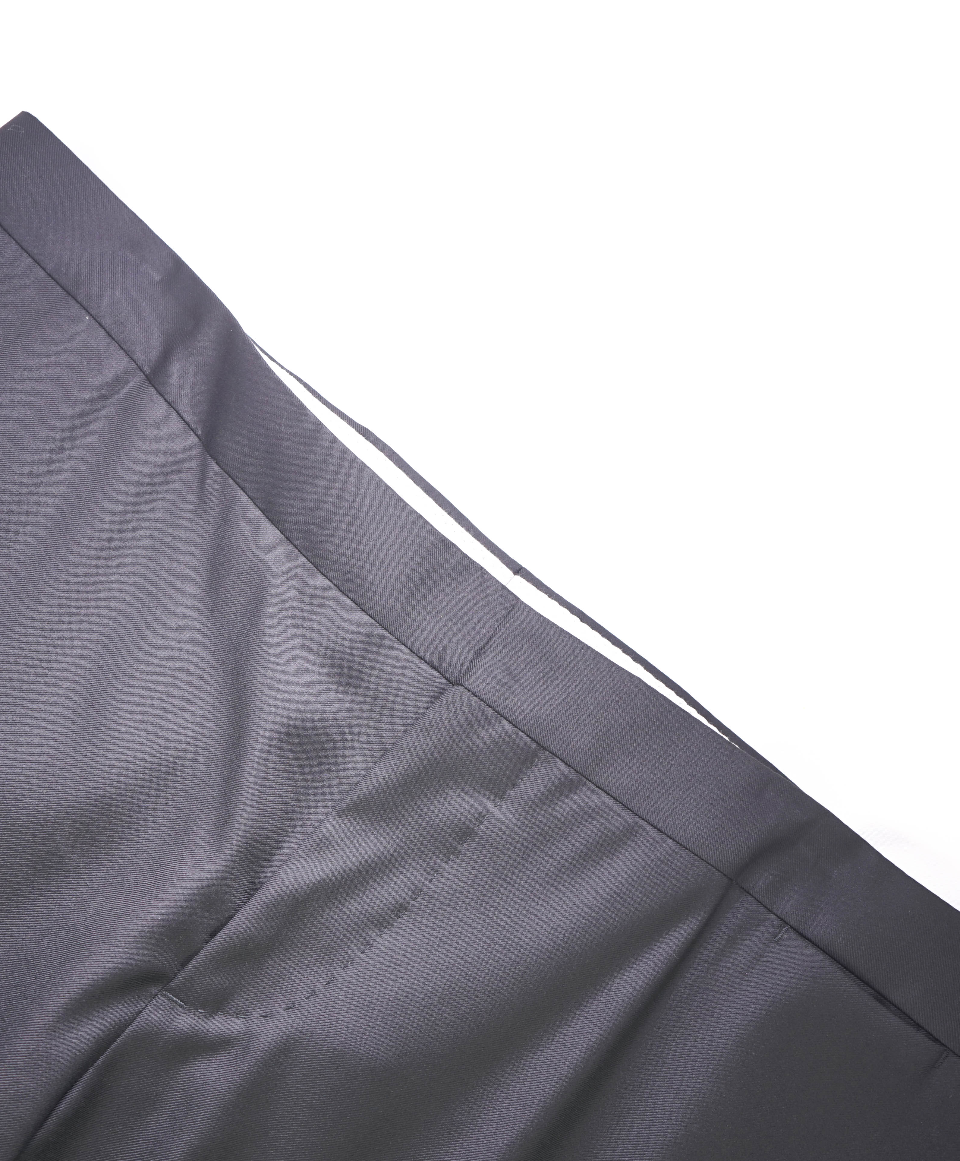 BRUNELLO CUCINELLI - WOOL *CLOSET STAPLE* Black Tuxedo Dress Pants - 40W