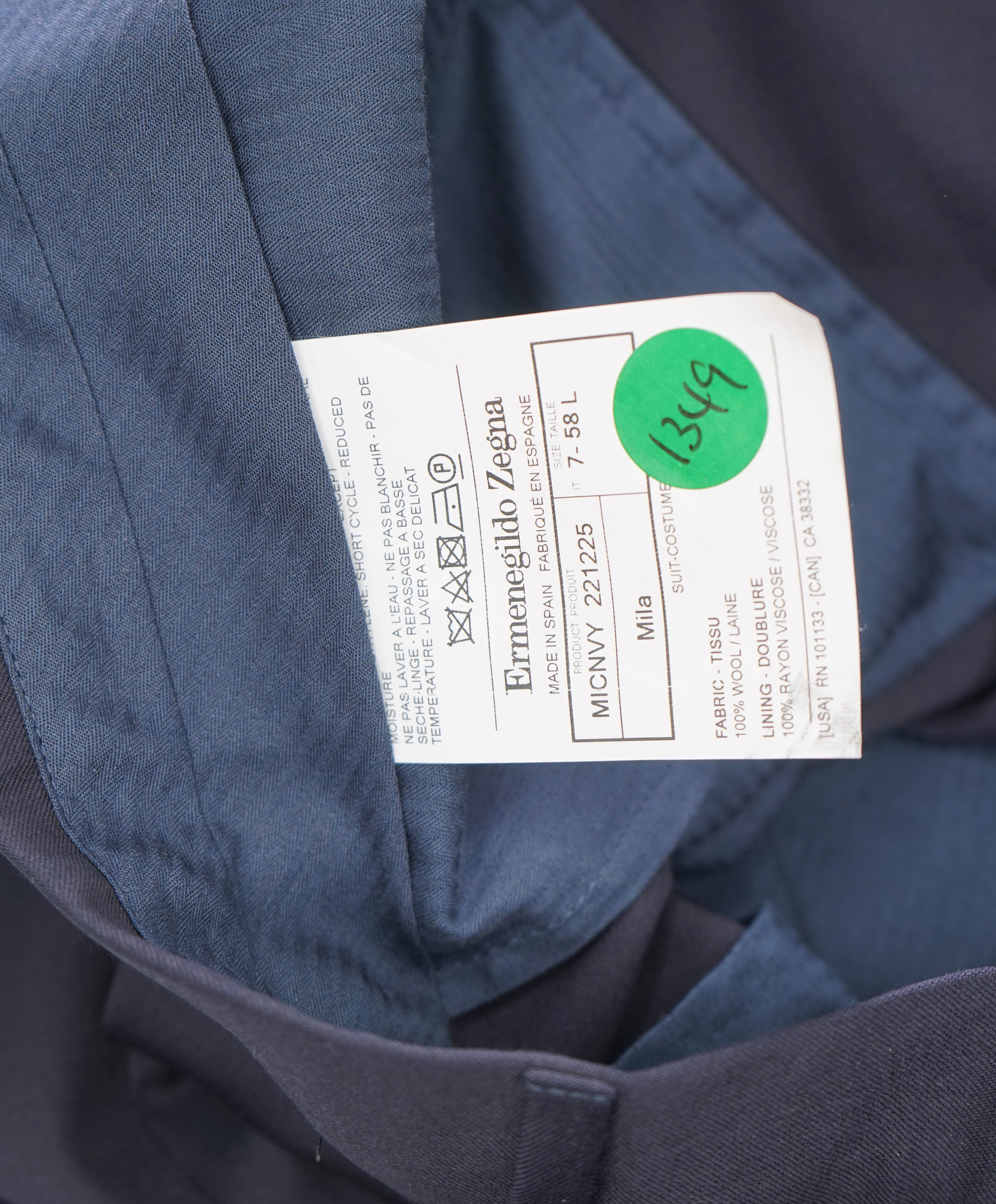 ERMENEGILDO ZEGNA - "MICNVY" Navy Blue Premium Dress Pants - 40W (58EU)