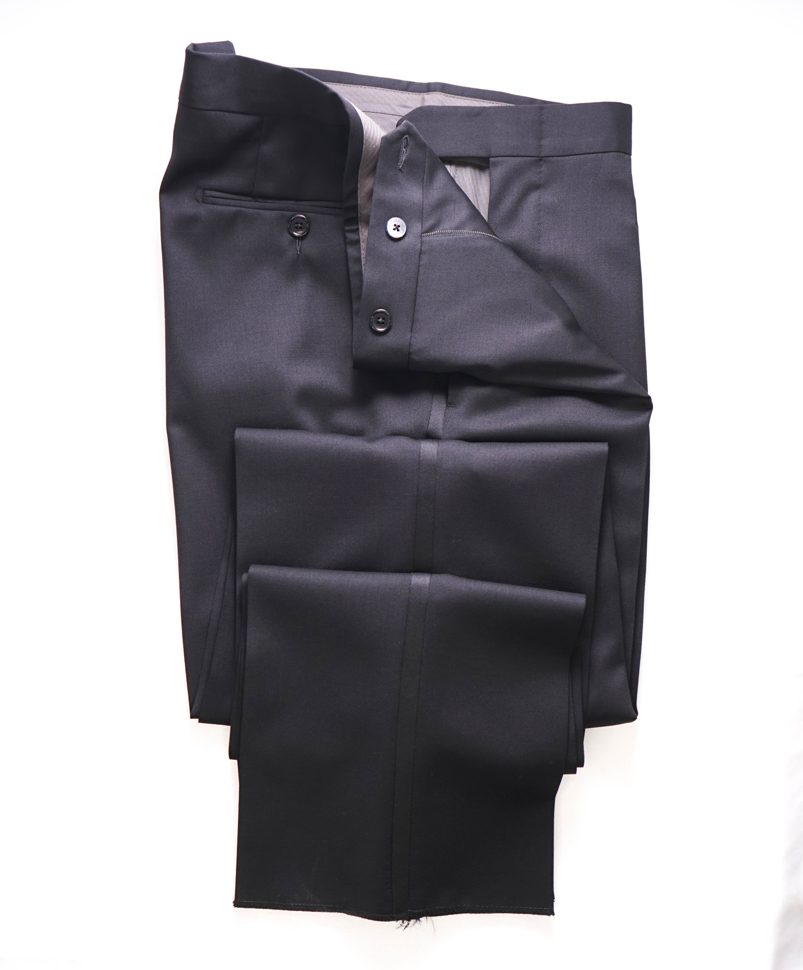 ERMENEGILDO ZEGNA - "219525" Black Side Stripe Tuxedo Pants - 34W (50EU)