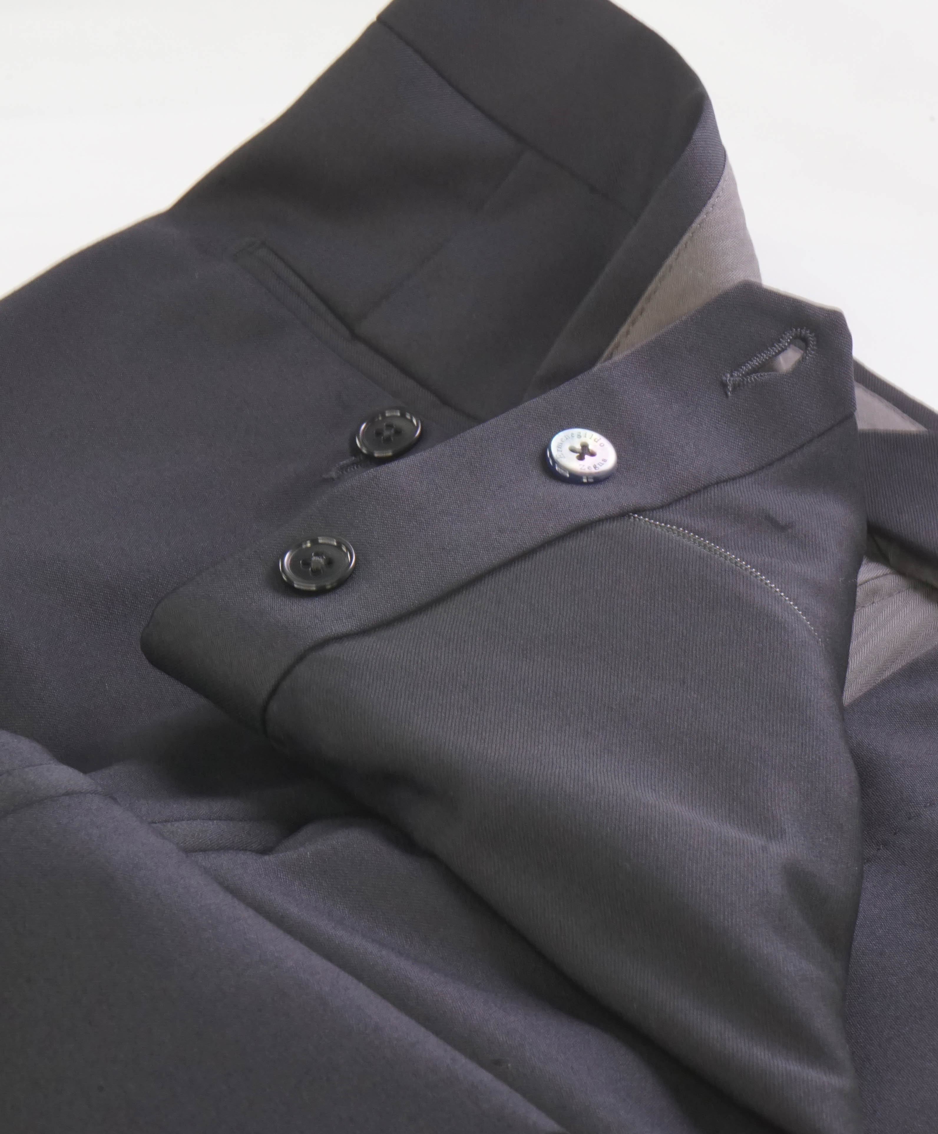 ERMENEGILDO ZEGNA - "219525" Black Side Stripe Tuxedo Pants - 34W (50EU)