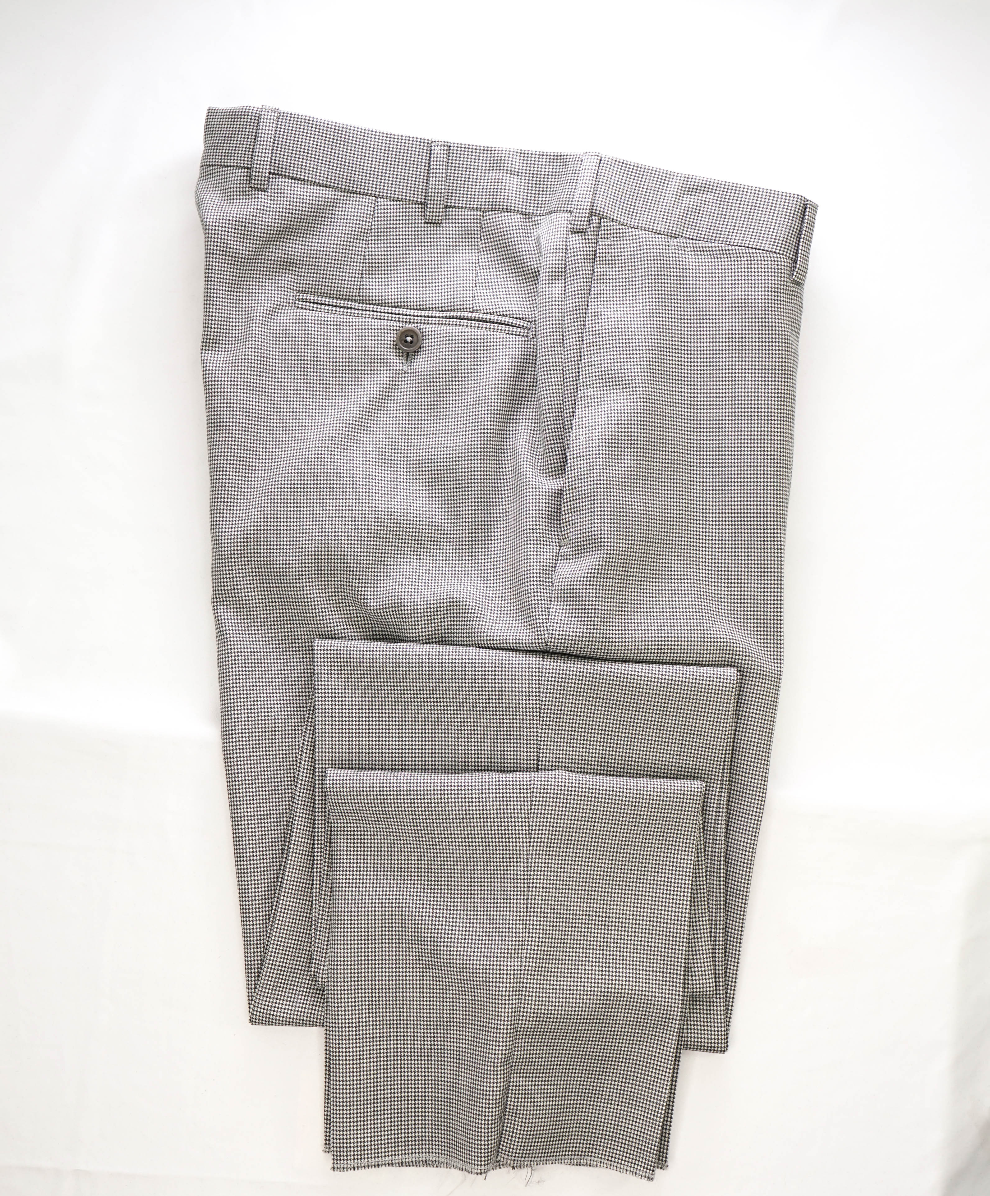 ERMENEGILDO ZEGNA - "TORIN" Black & Ivory Houndstooth Pants - 34W (50EU)