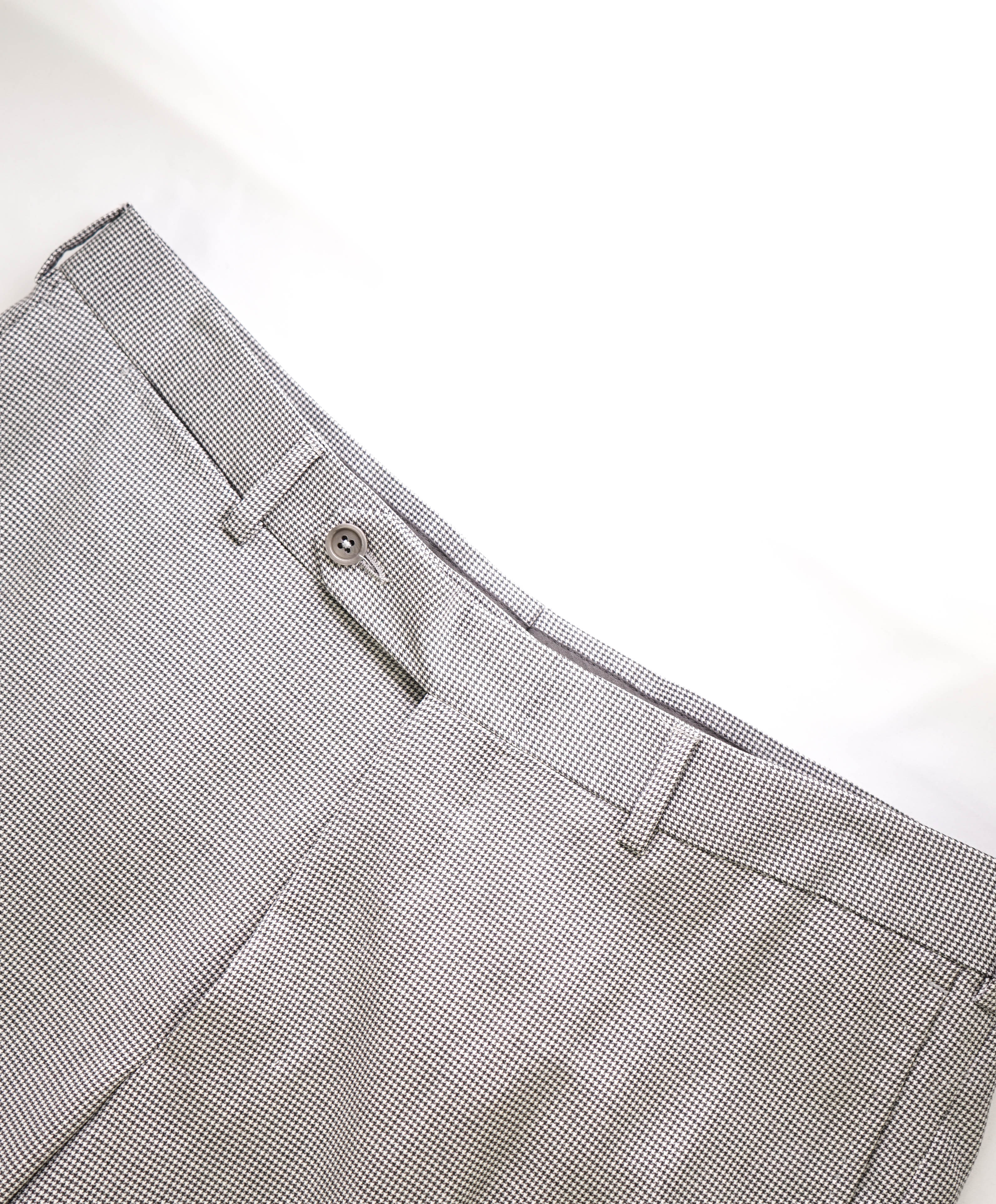 ERMENEGILDO ZEGNA - "TORIN" Black & Ivory Houndstooth Pants - 34W (50EU)