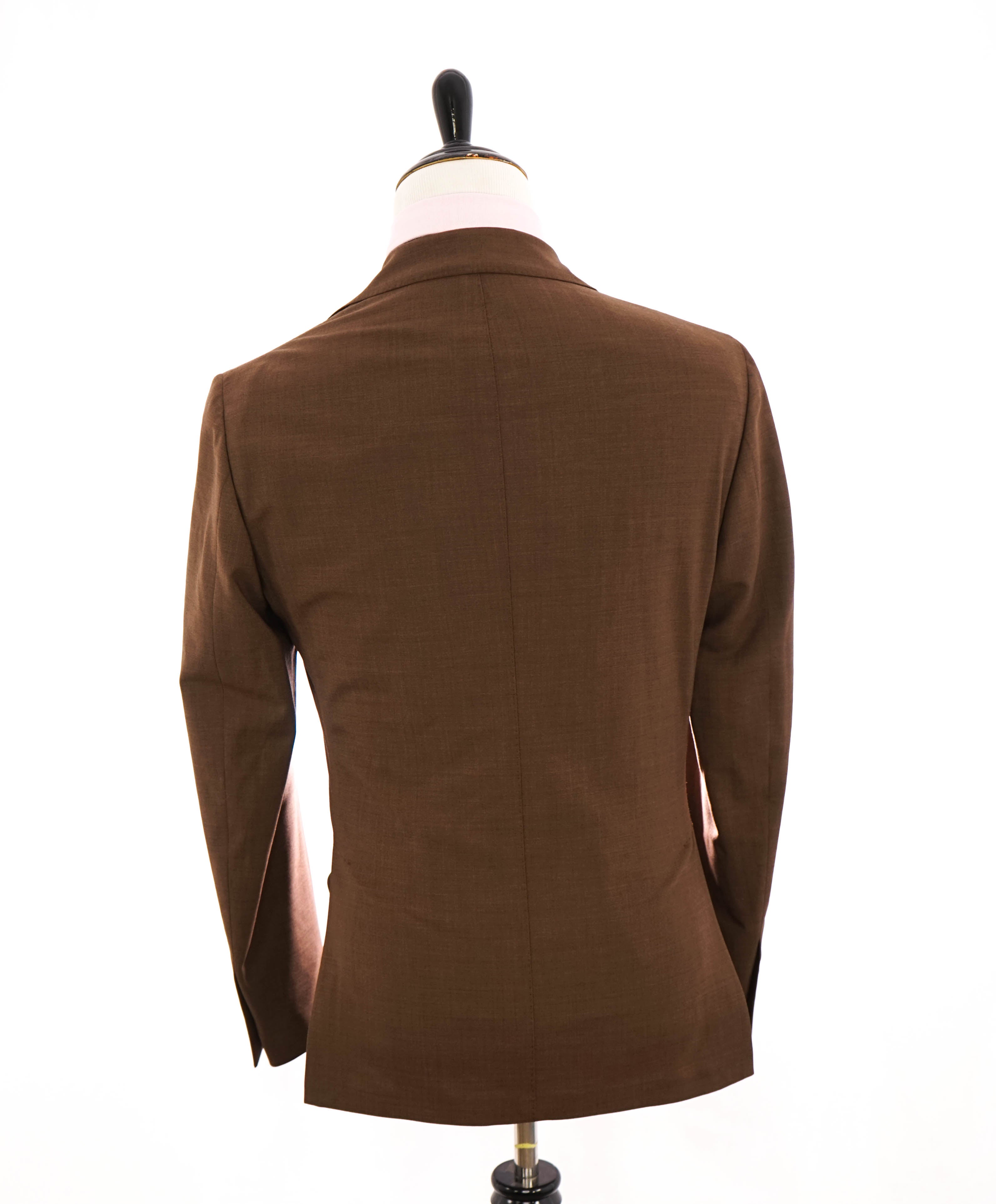 ELEVENTY - Brown Patch Pocket Double Breasted Jacket Blazer - 40US (50 EU)