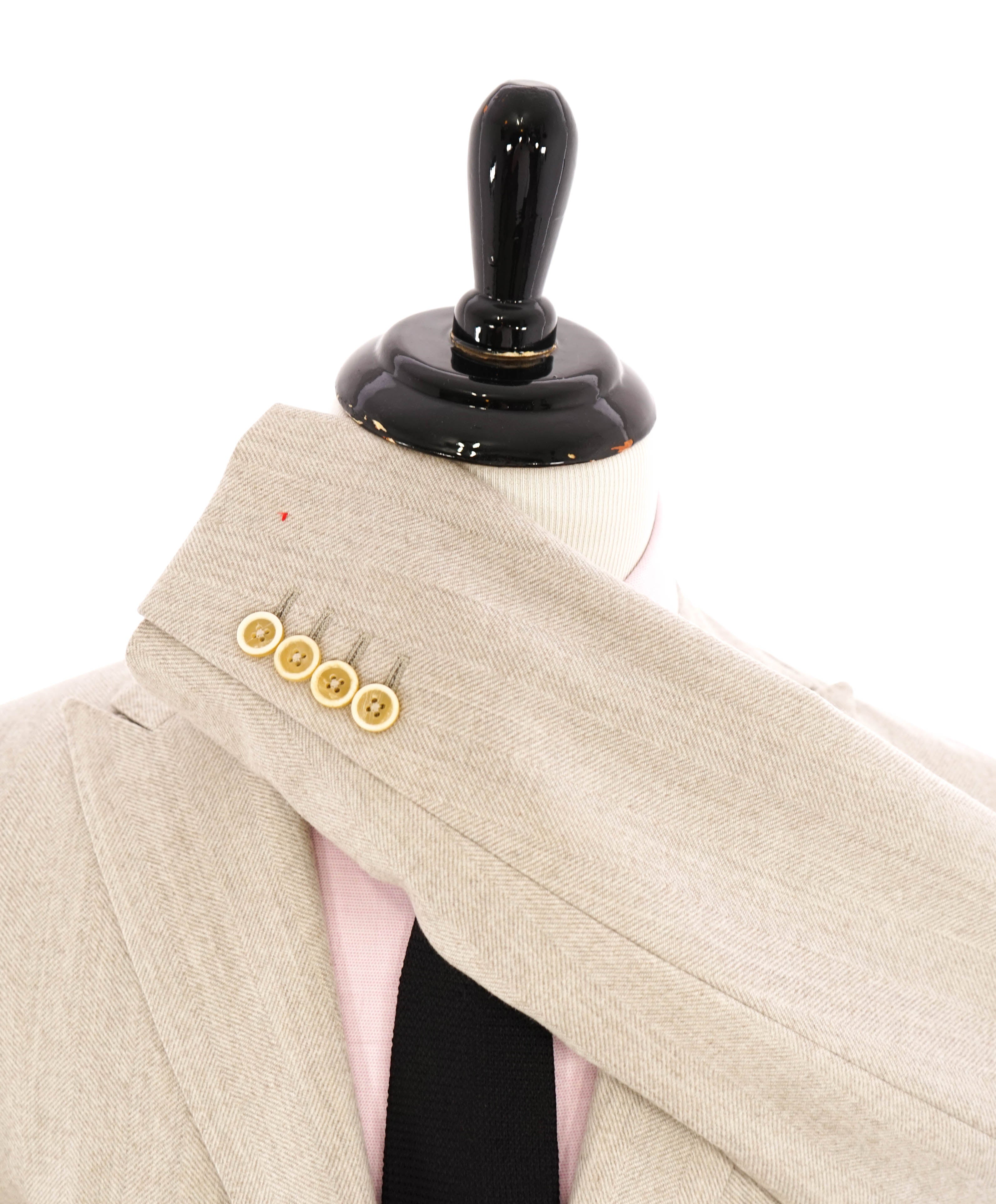 ELEVENTY - Neutral HERRINGBONE Patch Pocket Peak Lapel Blazer - 40 (50 EU)