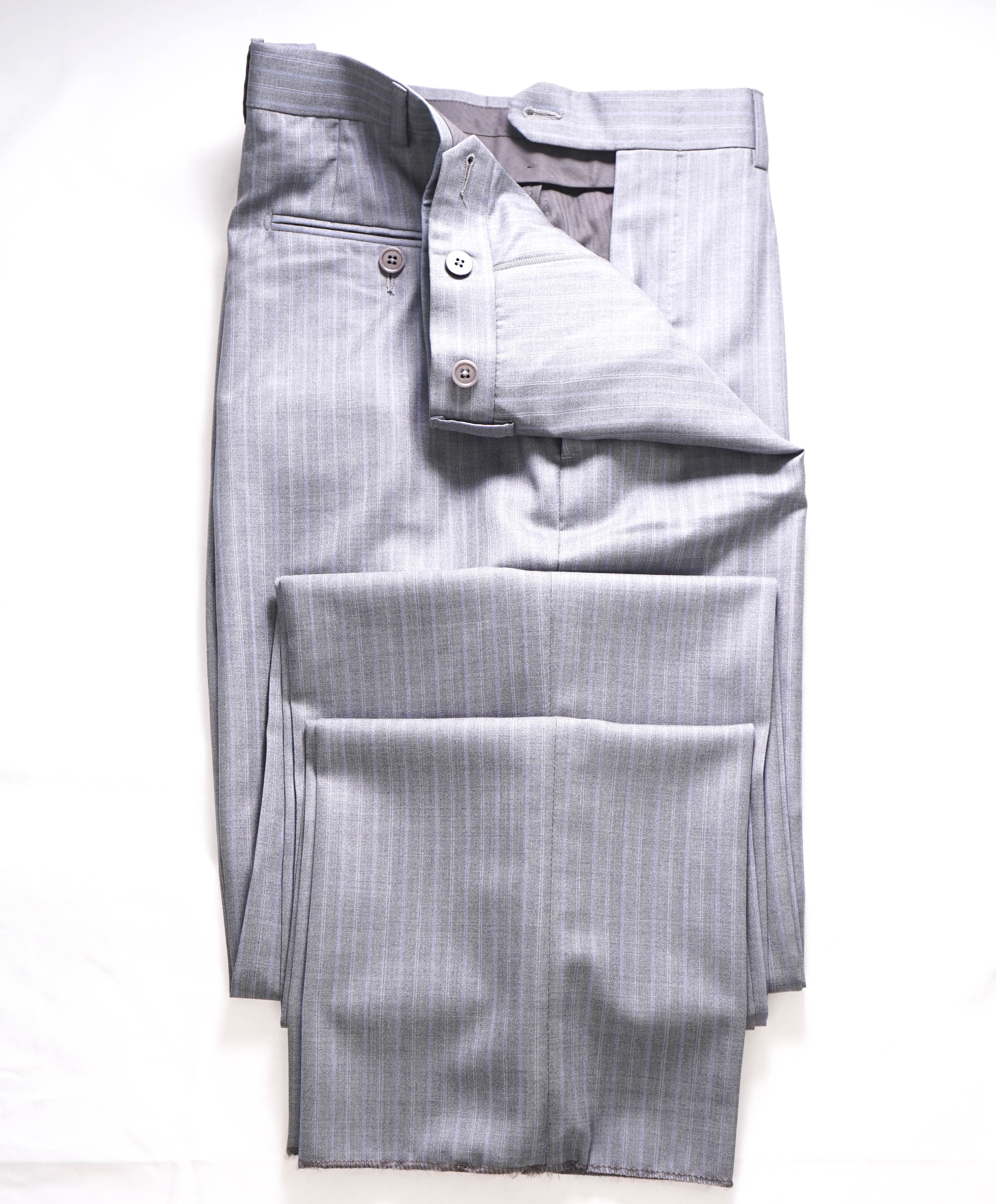 ERMENEGILDO ZEGNA - "TROFEO Silk Blend" Gray/Blue Dress Pants - 33W (50EU)
