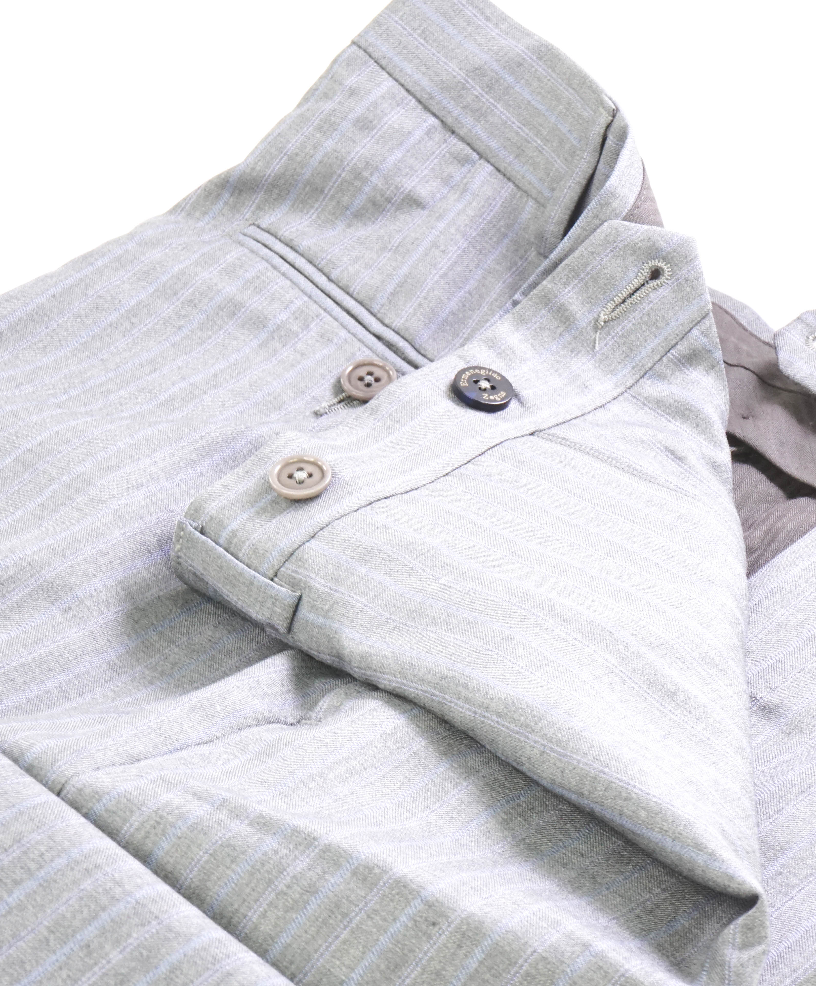 ERMENEGILDO ZEGNA - "TROFEO Silk Blend" Gray/Blue Dress Pants - 33W (50EU)