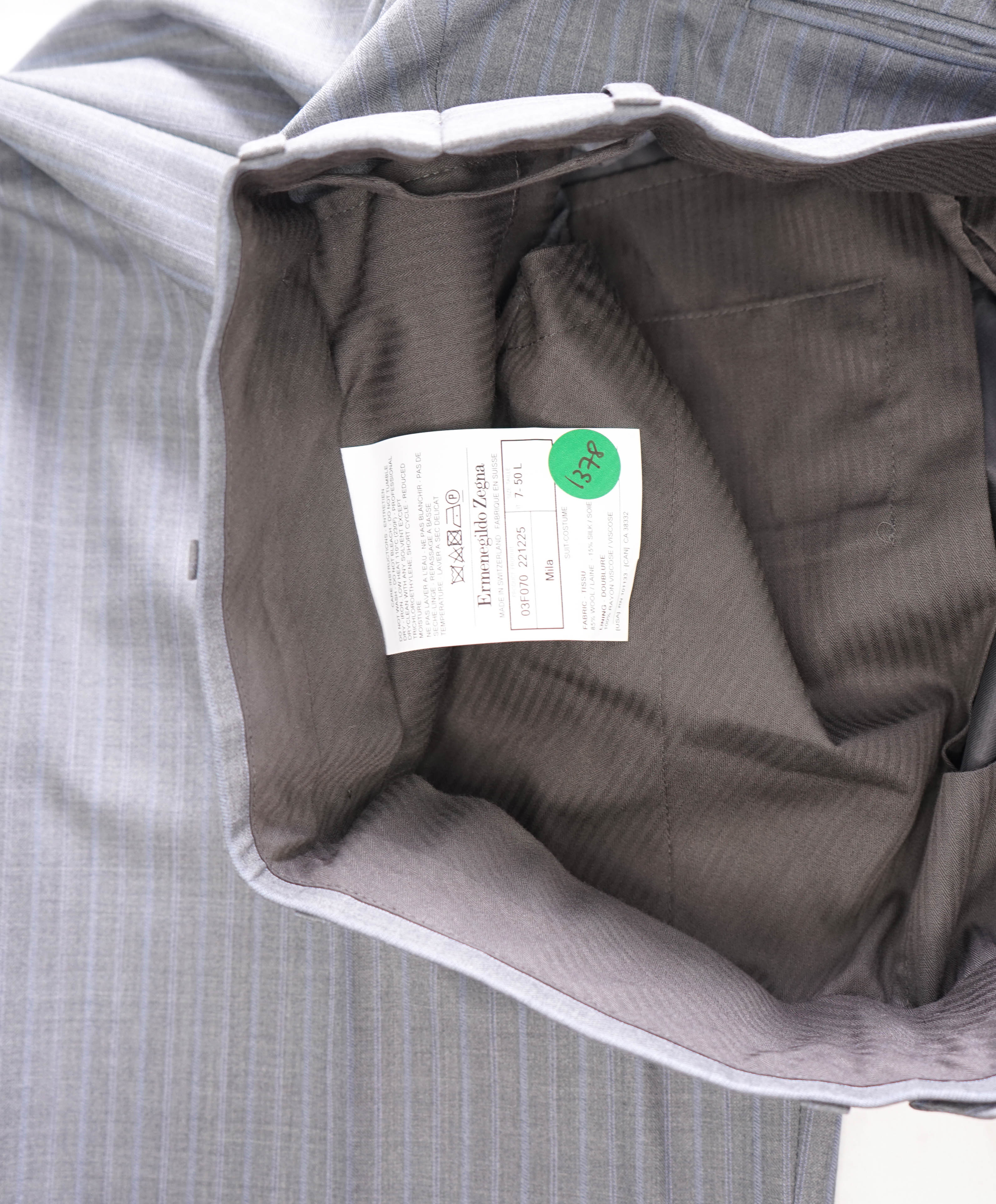 ERMENEGILDO ZEGNA - "TROFEO Silk Blend" Gray/Blue Dress Pants - 33W (50EU)