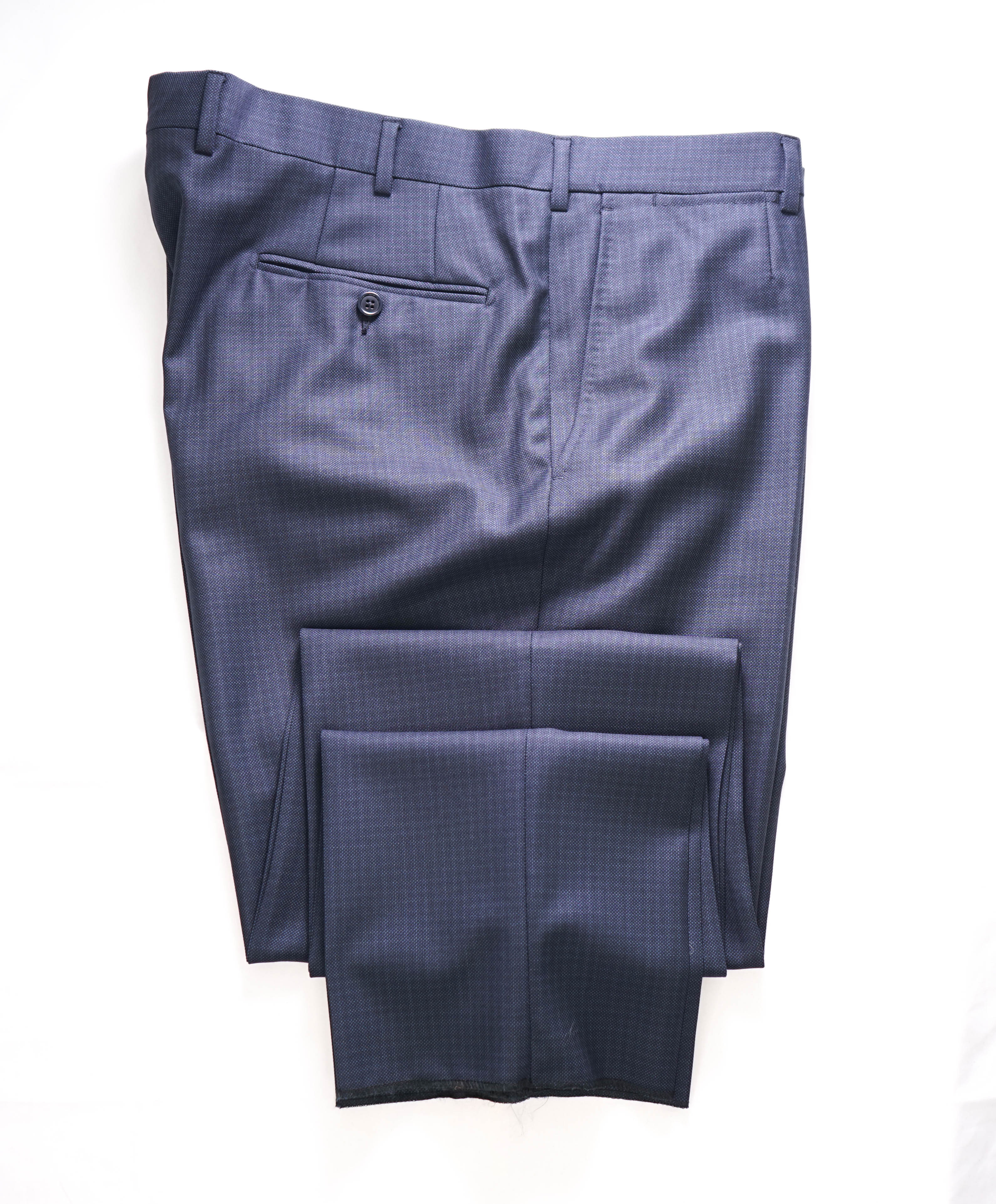 ERMENEGILDO ZEGNA - "622065" Blue Check Premium Dress Pants - 38W (54EU)
