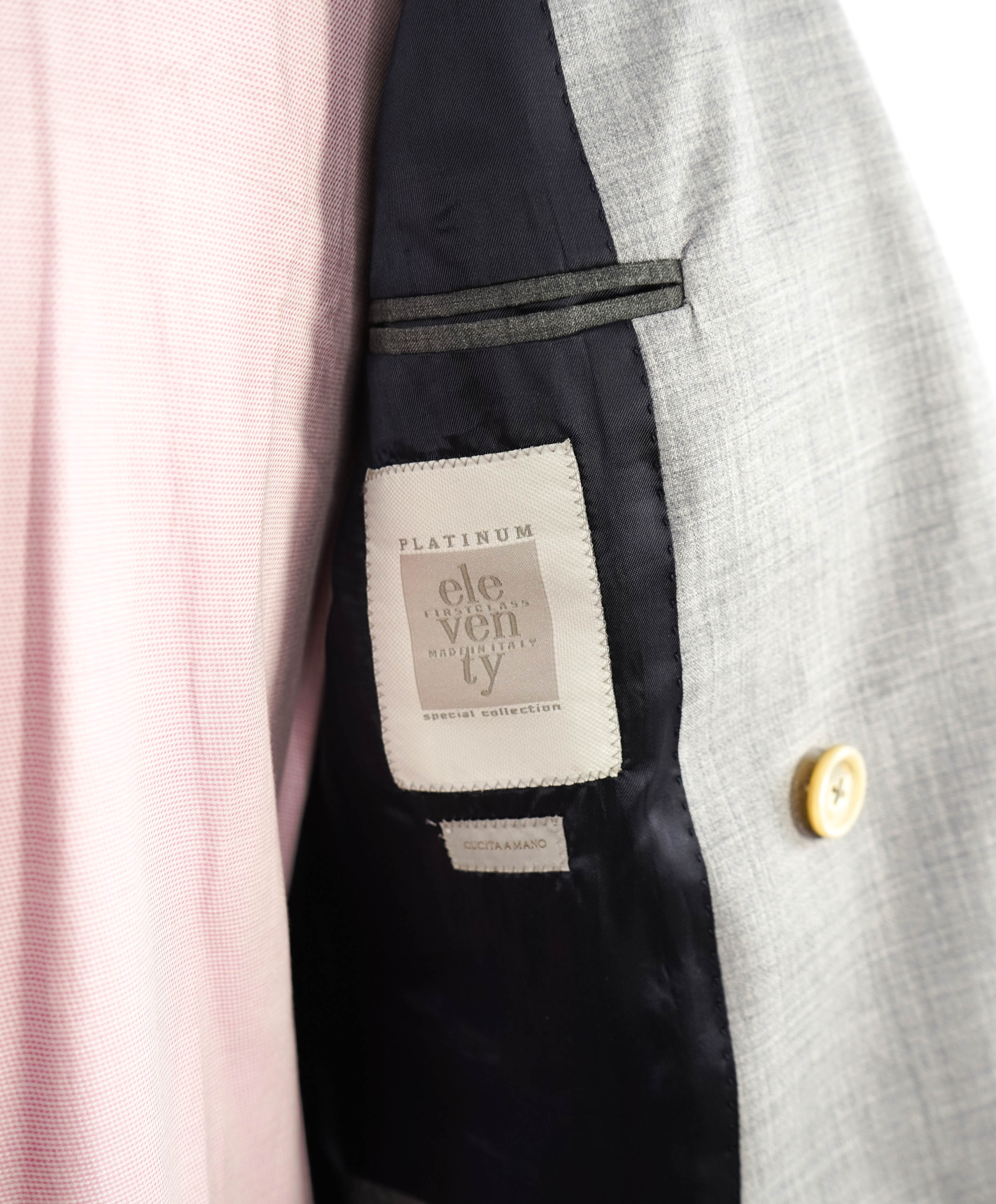 ELEVENTY - By LORO PIANA *DOUBLE BREASTED* Steel Blue Blazer - 40 (50 EU)