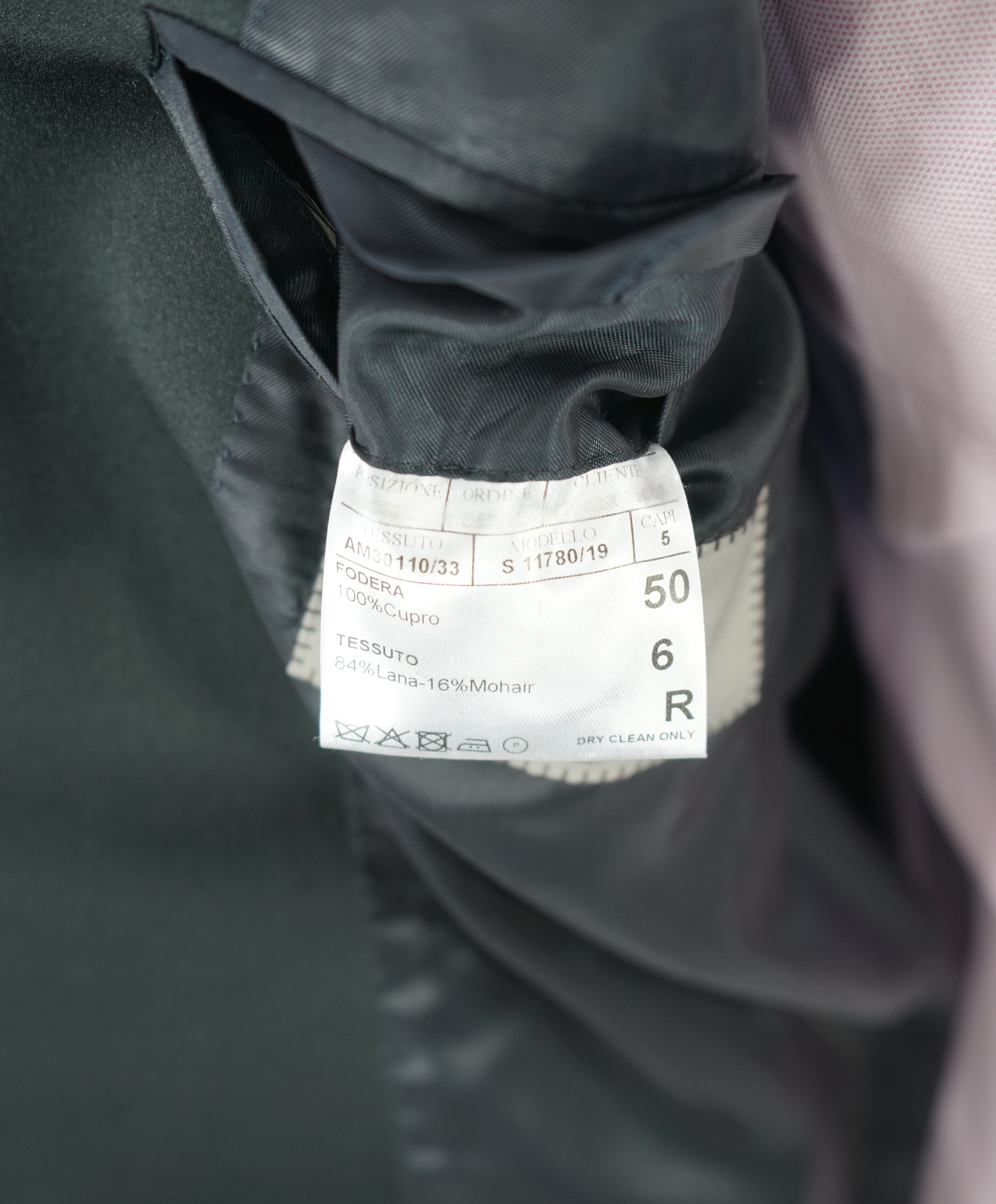 CANALI - Black "Wool & Mohair" Peak Lapel Tuxedo Suit - 40R