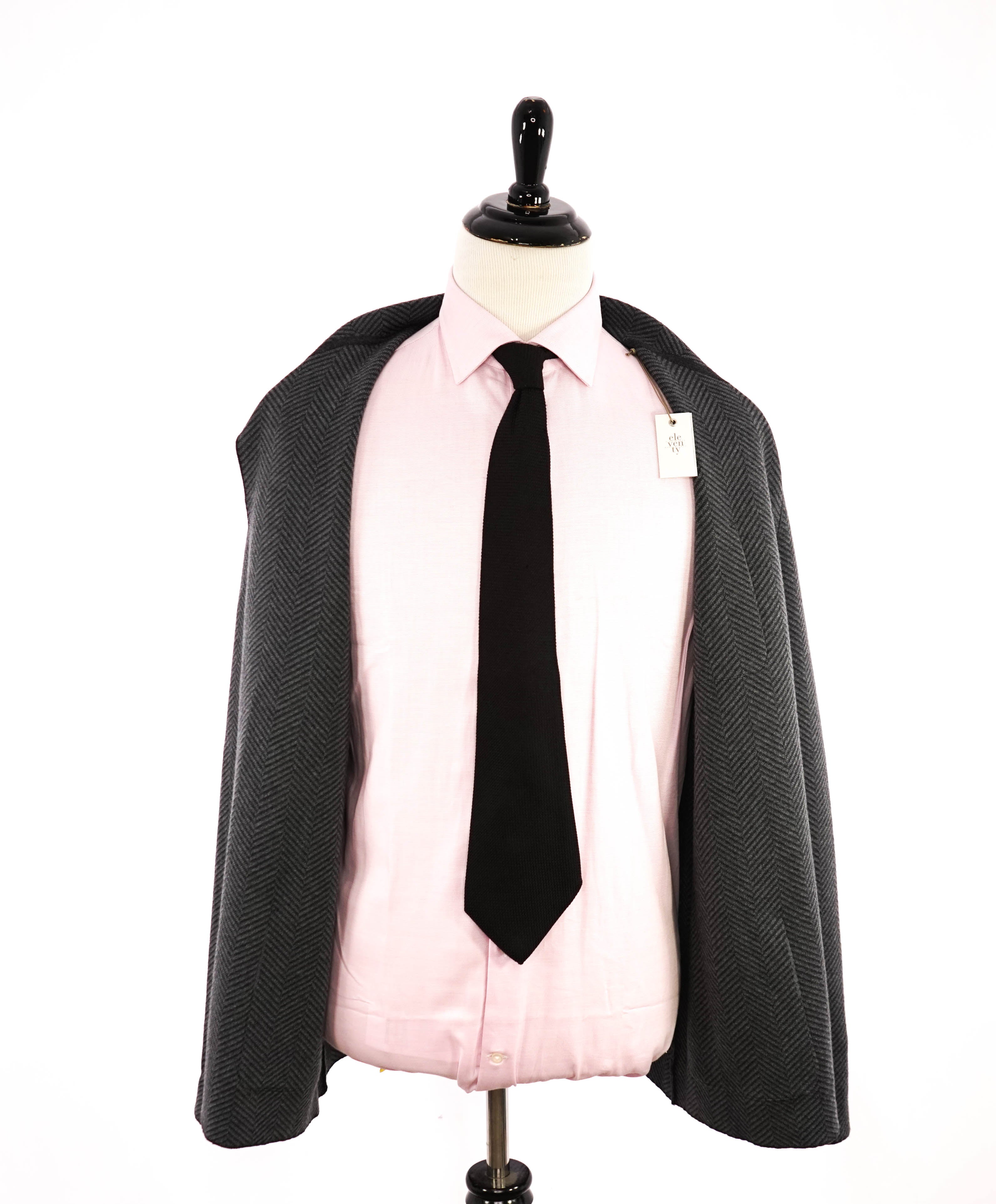 ELEVENTY - WOOL Herringbone Knit Sweater Style Blazer MOP Buttons - XL (42US)