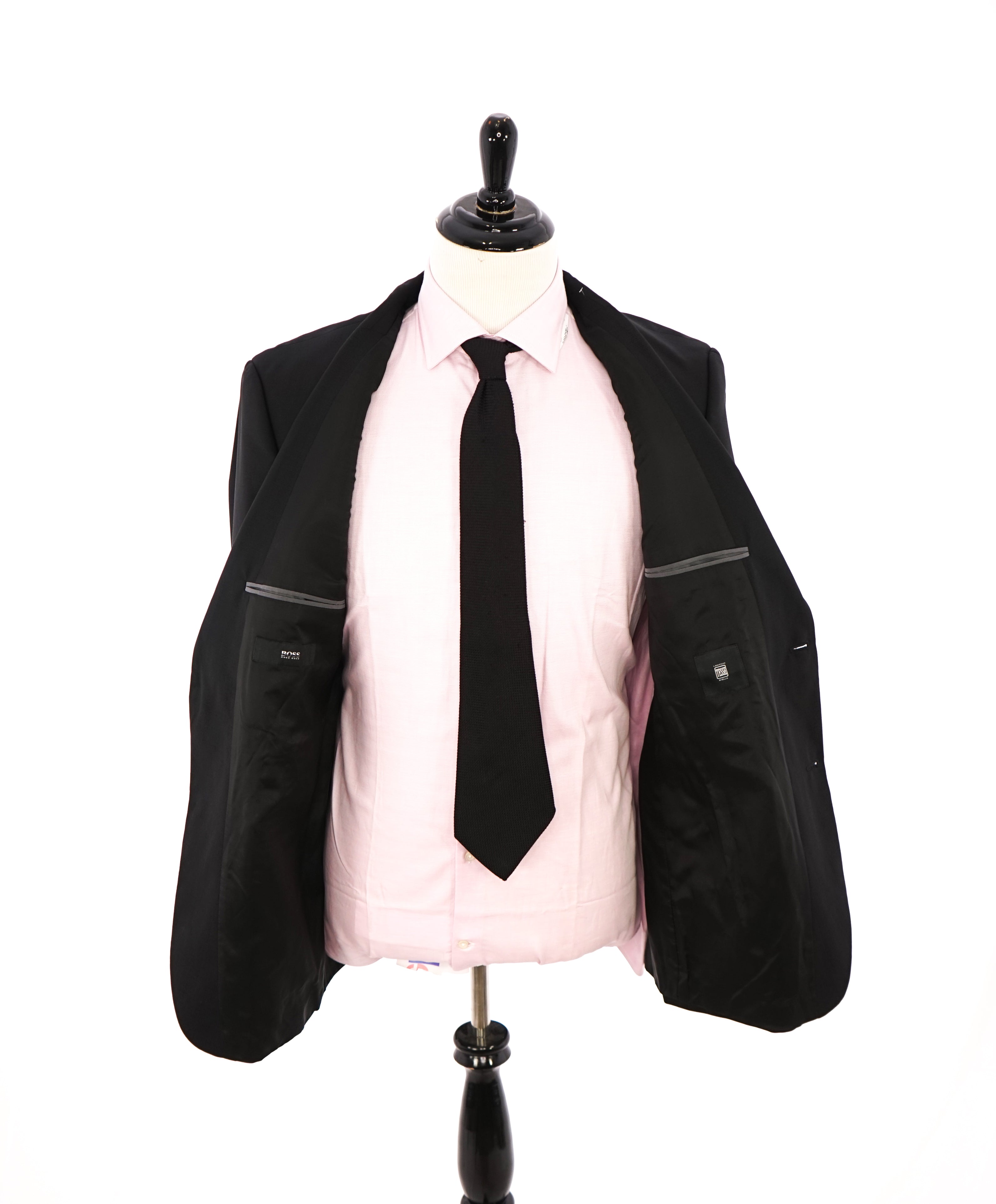 HUGO BOSS - "TESSE" ITALIAN FABRIC Black Tonal Check Blazer - 44R