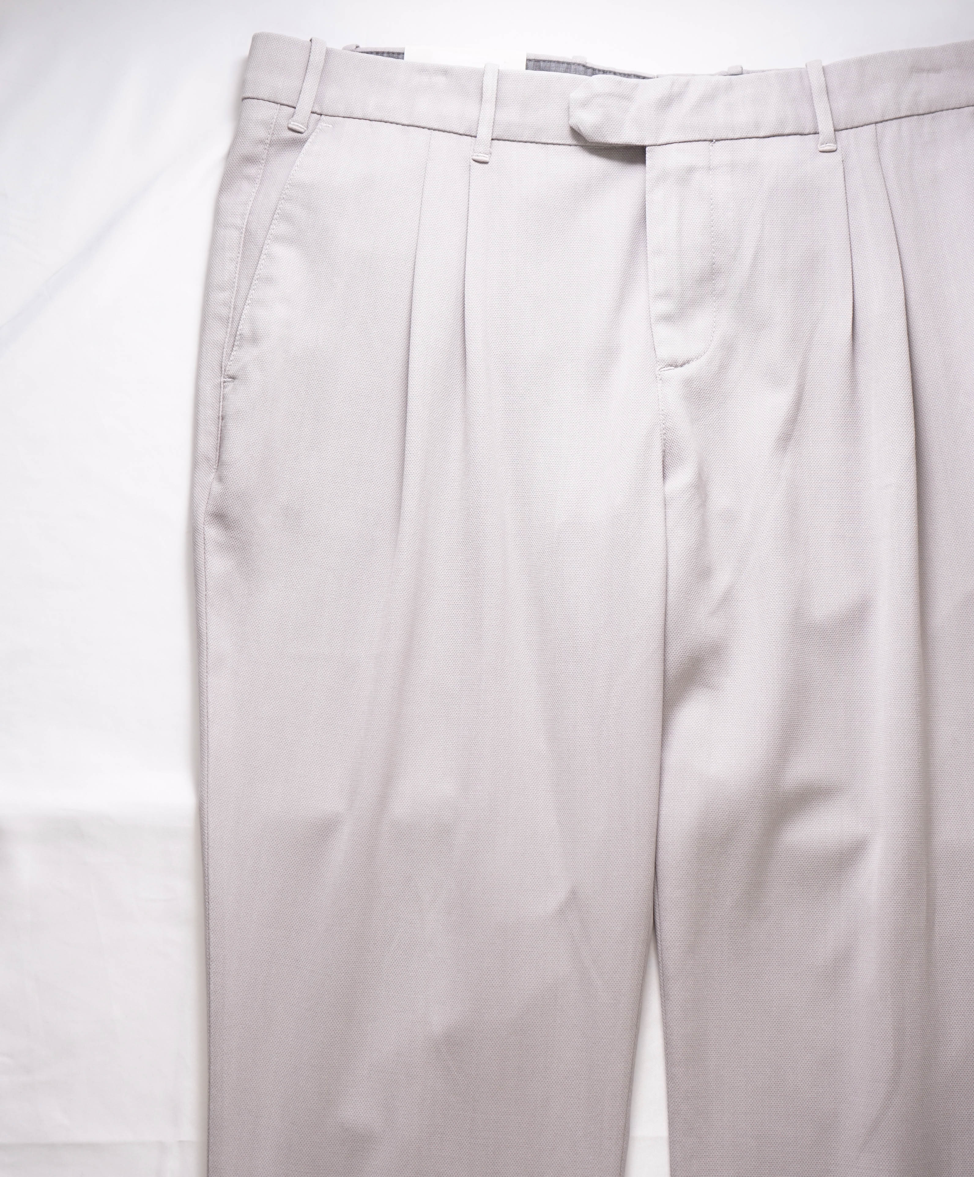 ELEVENTY - PURE LINEN Gray Jacquard Micro Dart Slim Dress Pants- 36W