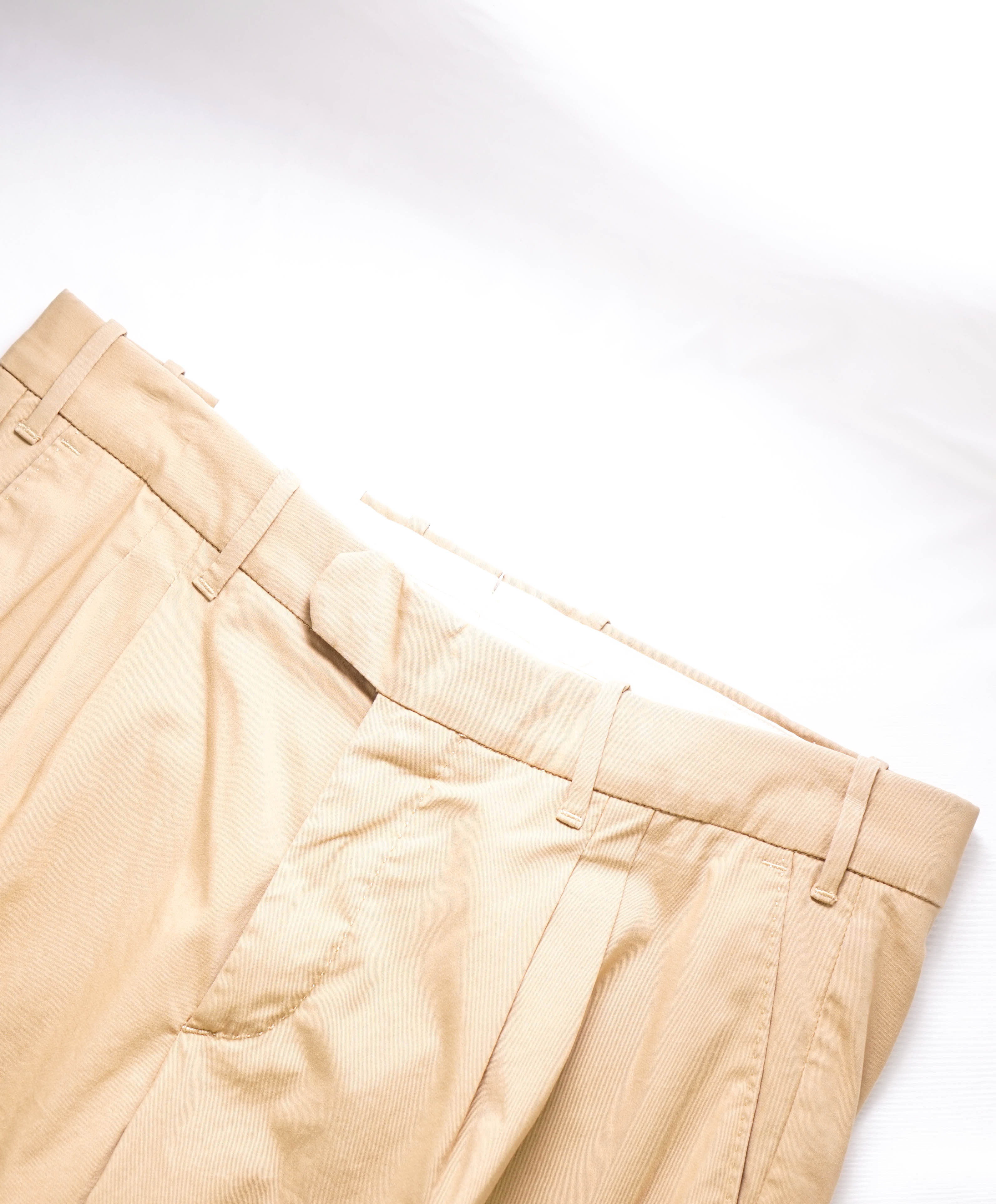 ELEVENTY - CAMEL Cotton/SILK/Elastane Chino Casual/Slim Pants- 33W