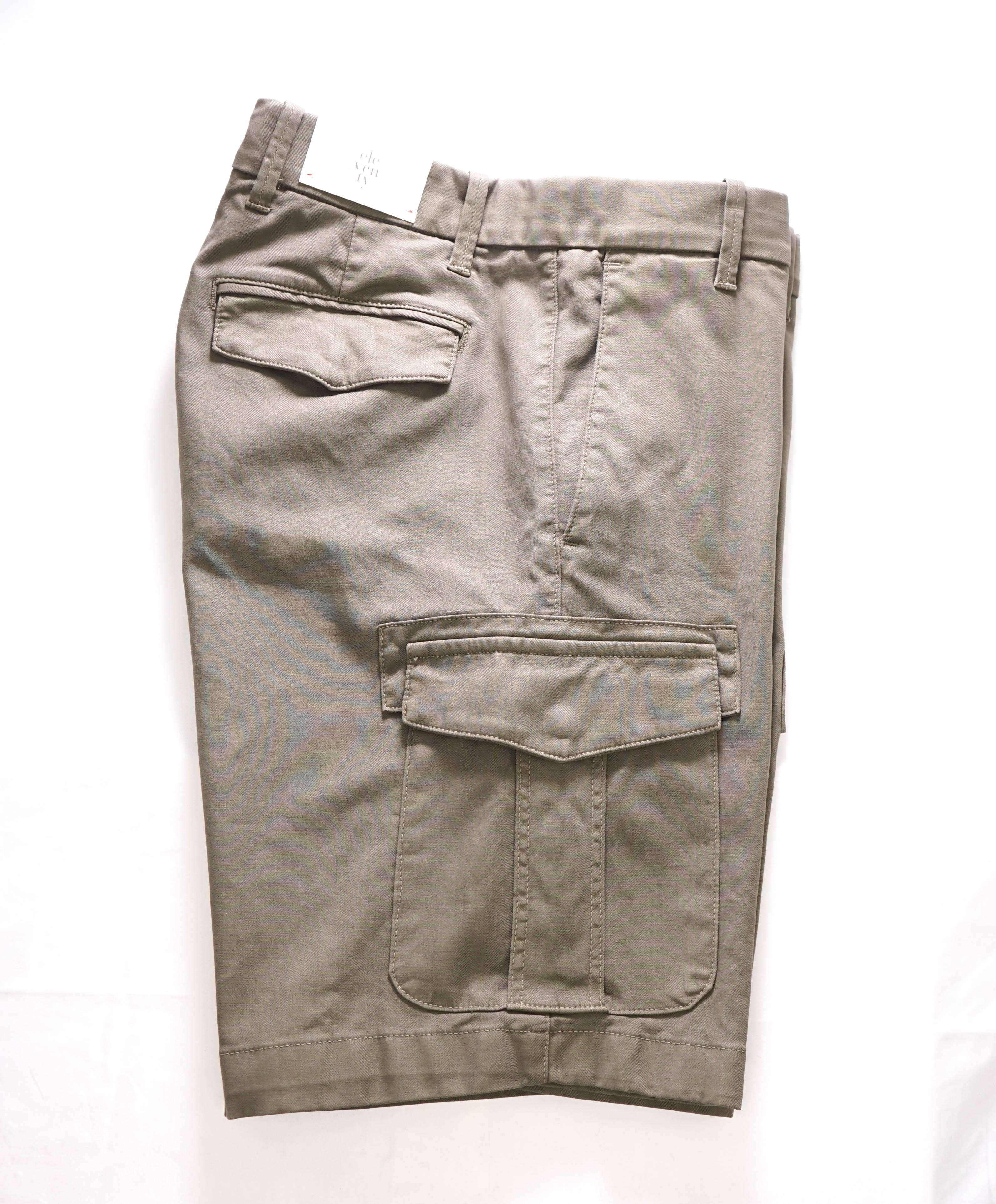 ELEVENTY - COTTON BERMUDA Herringbone Cargo Chino Shorts Pants  - 33W