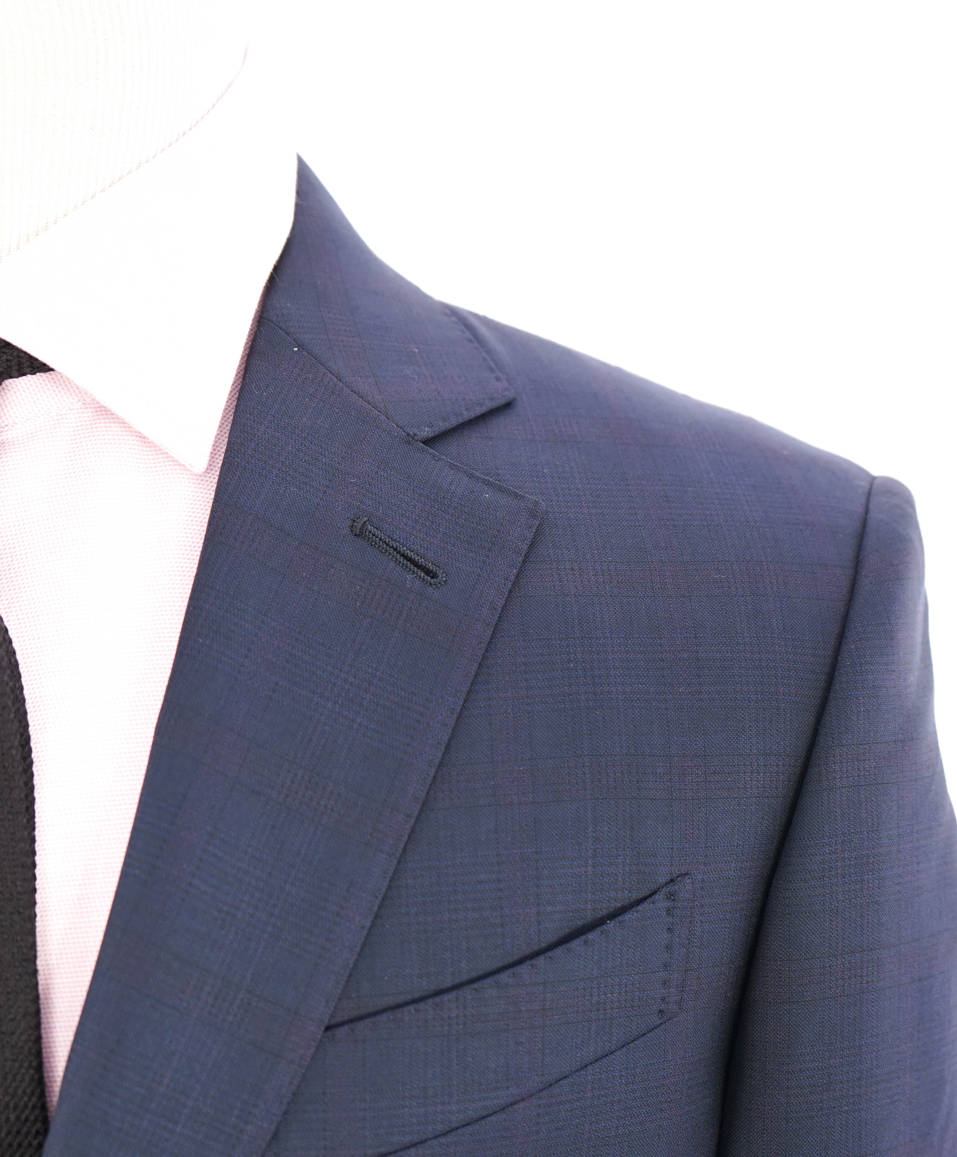 ERMENEGILDO ZEGNA - "15 MILMIL 15" Blue Check Plaid Premium Fabric Suit - 40R