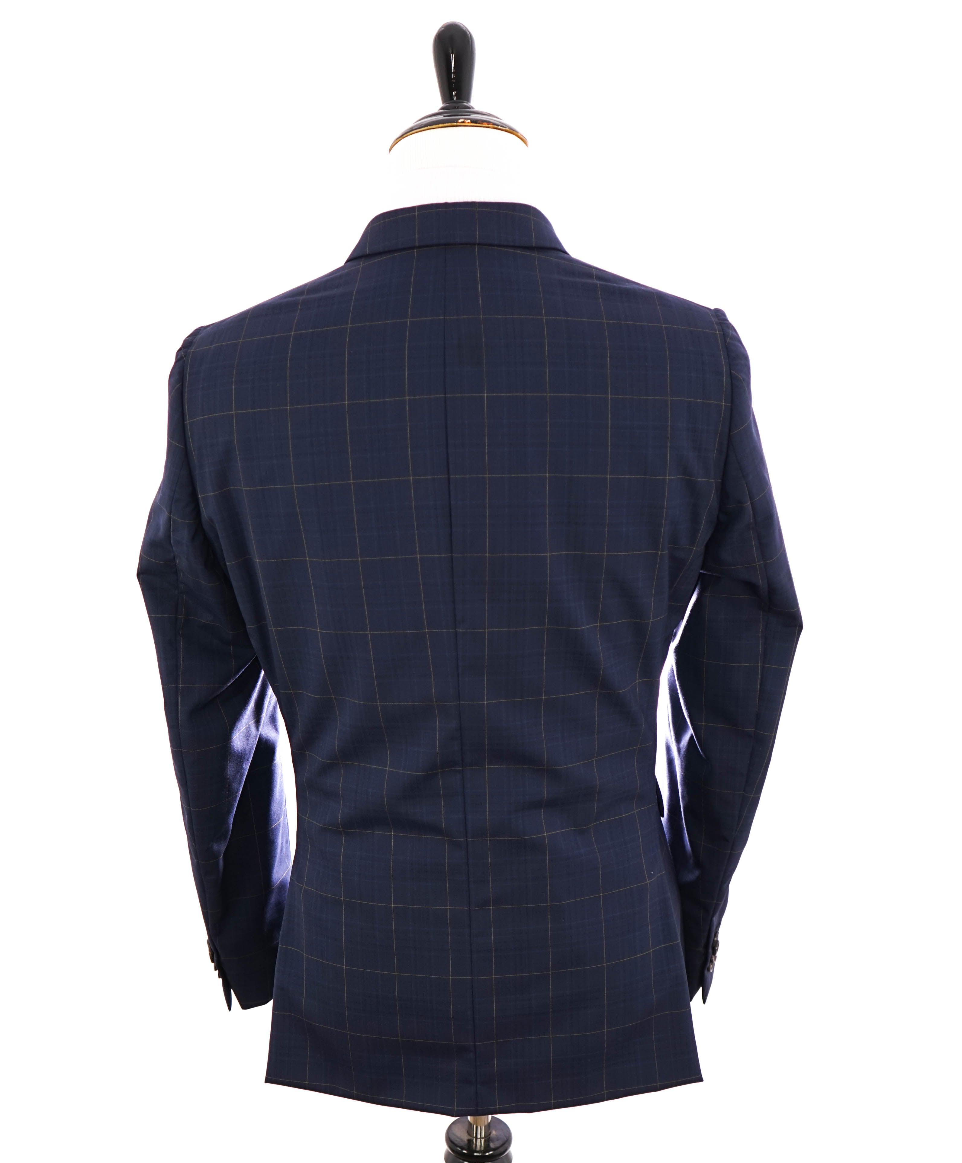 PAUL SMITH - by CARLO BARBERA "SOHO FIT" Wool Blue/Camel Check Suit - 42R