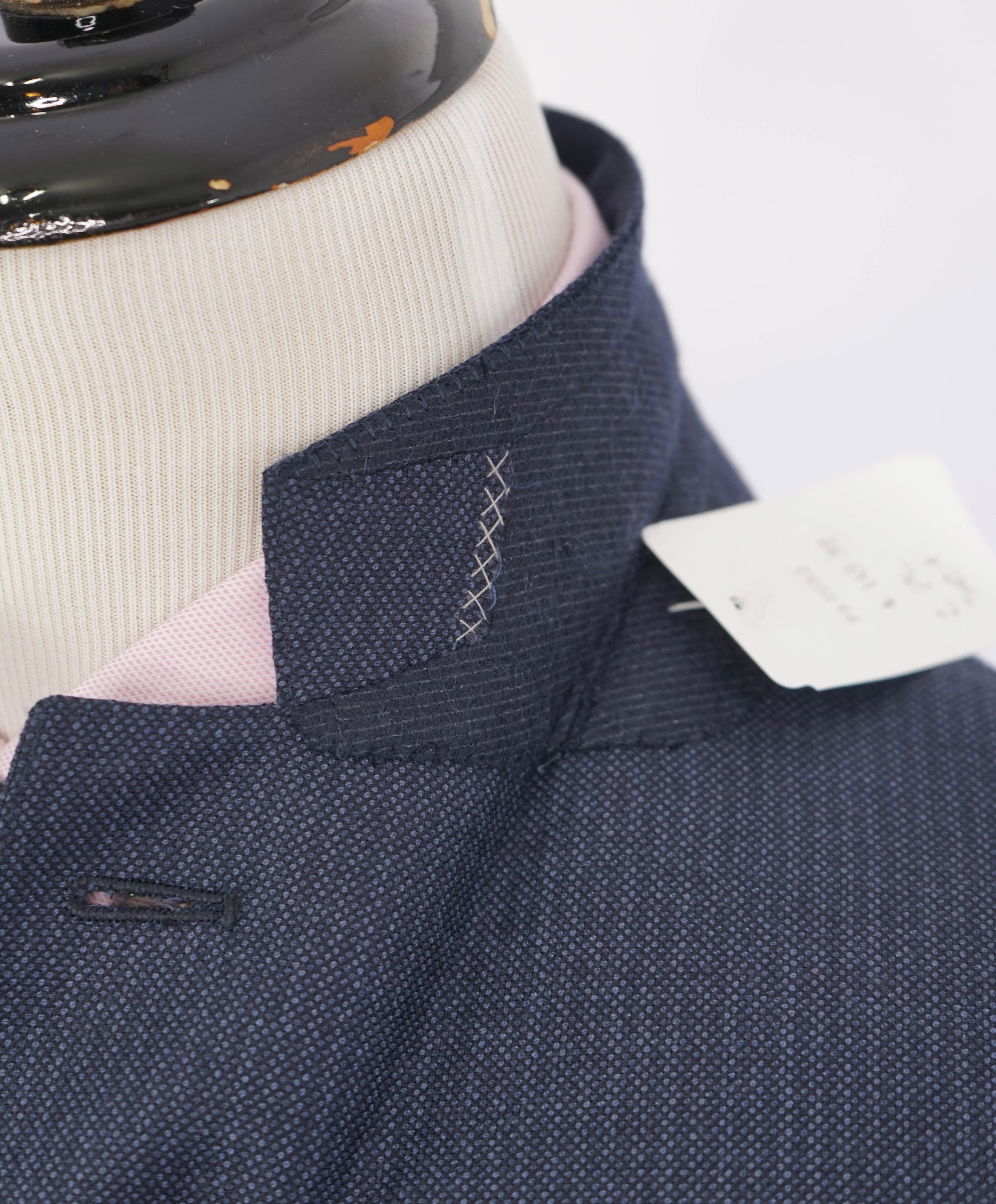 ERMENEGILDO ZEGNA - "TROFEO" Mila Blue Textured Birdseye Premium Suit - 42R