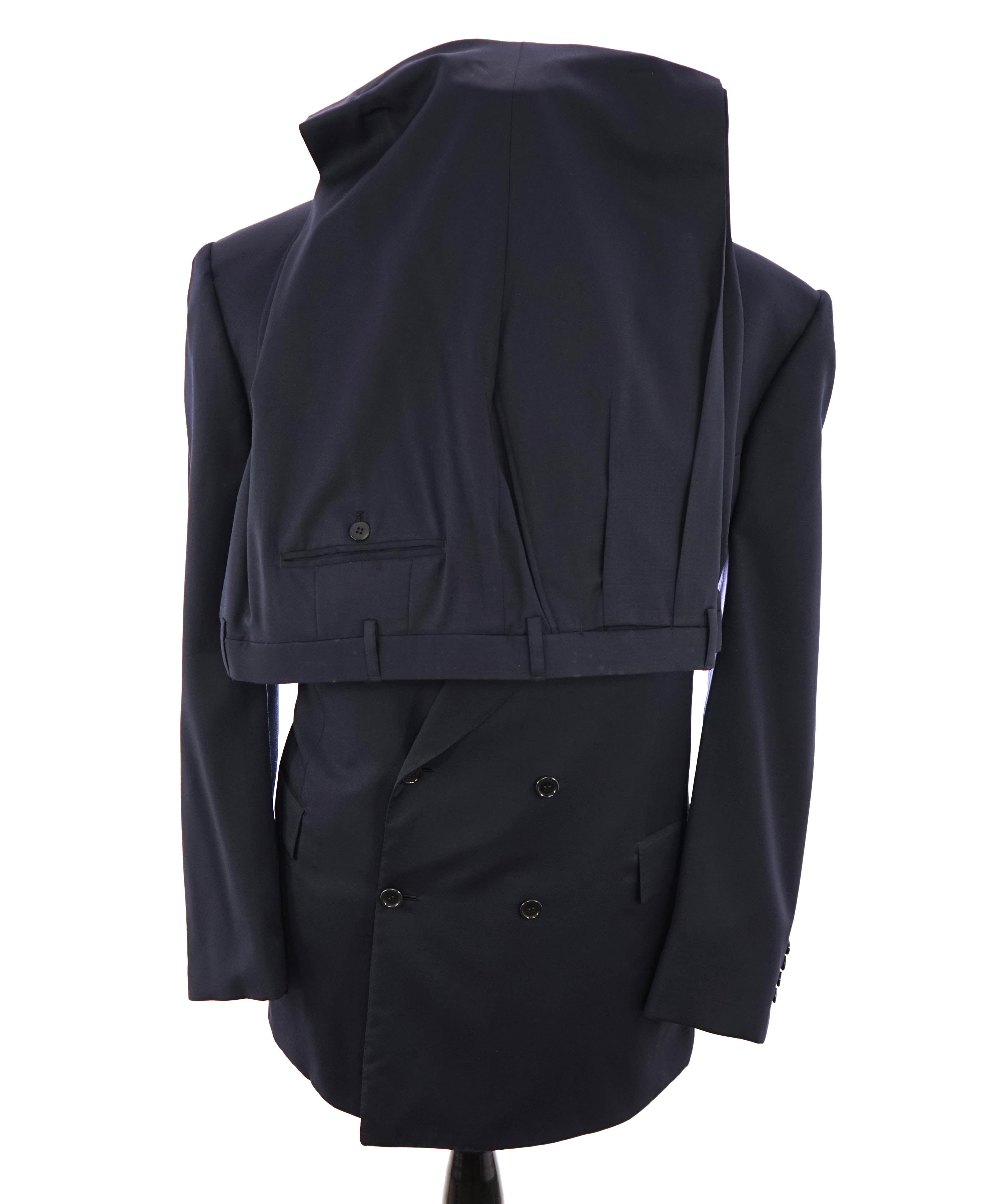 BRIONI - "FLAMINIO" Navy Blue HAND MADE IN ITALY Double Breasted Suit- 50R US