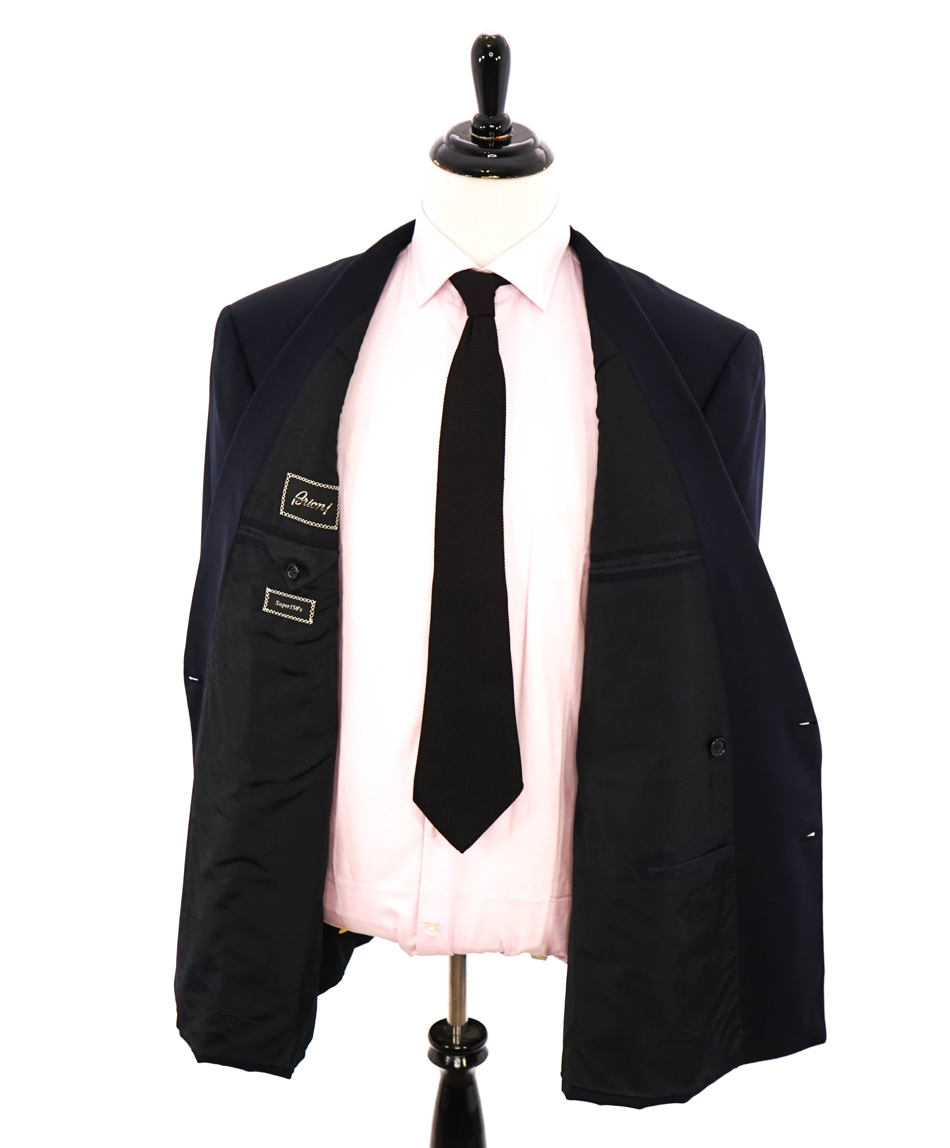BRIONI - "FLAMINIO" Navy Blue HAND MADE IN ITALY Double Breasted Suit- 50R US