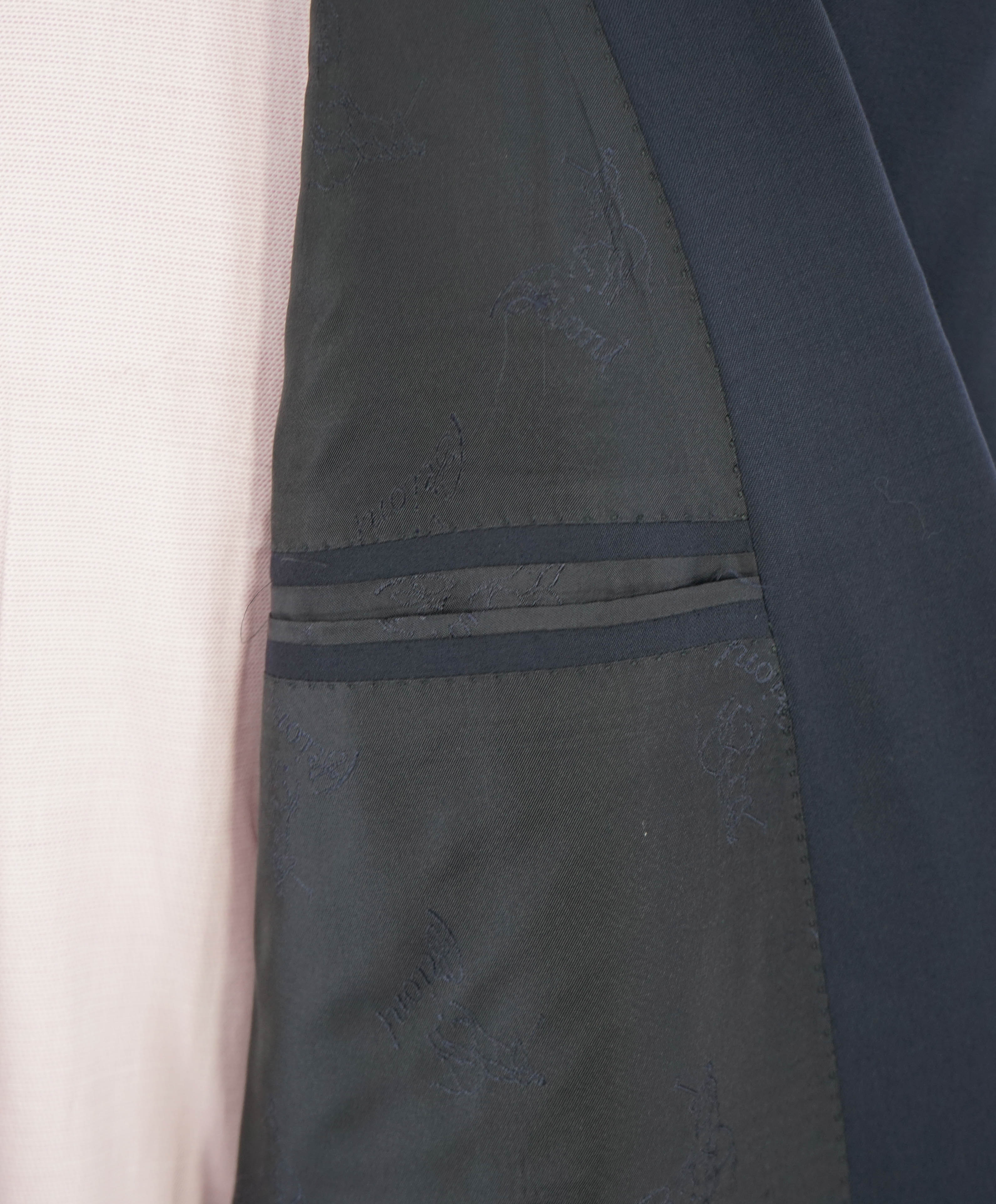 BRIONI - "FLAMINIO" Navy Blue HAND MADE IN ITALY Double Breasted Suit- 50R US