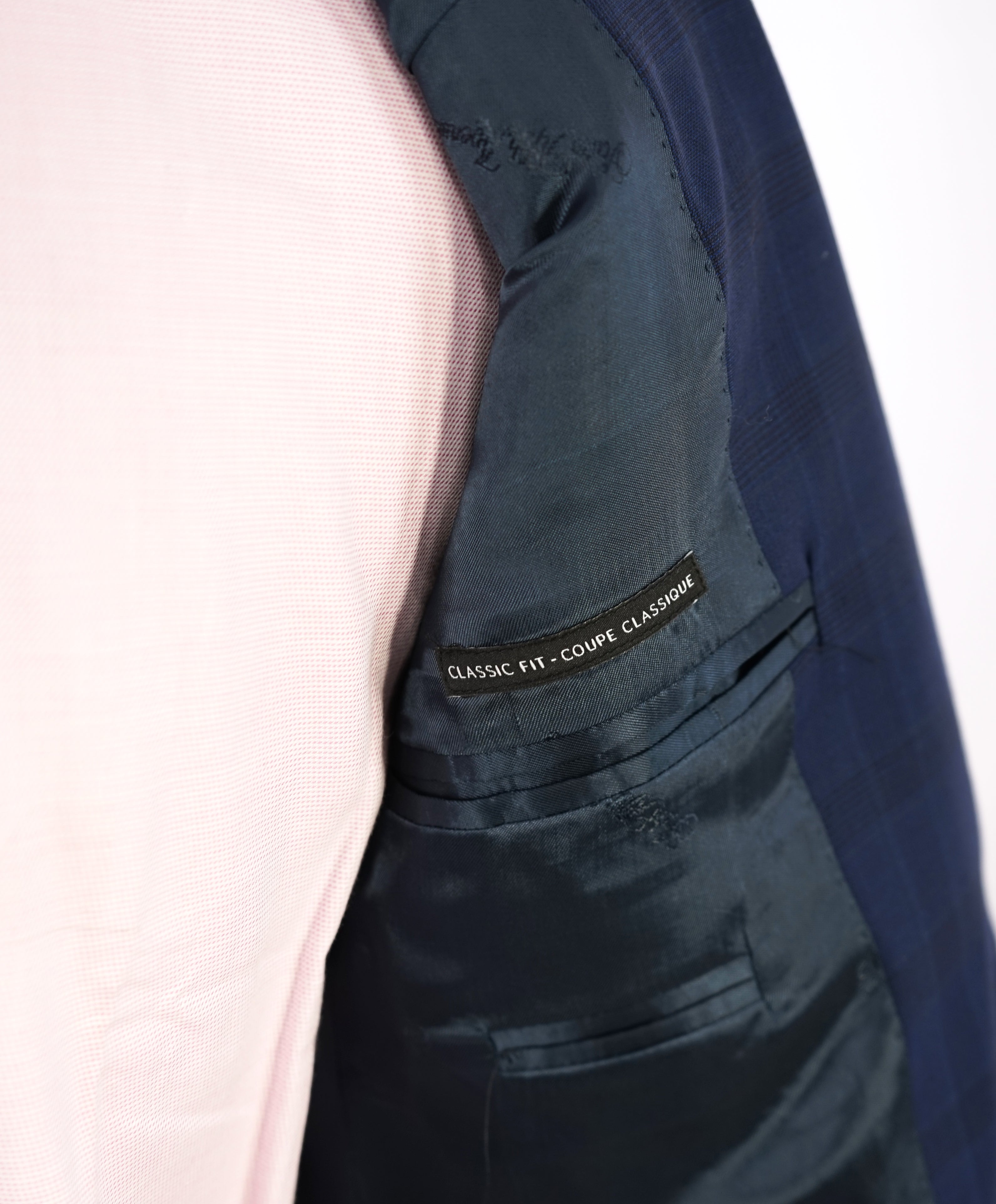 ERMENEGILDO ZEGNA - By SAKS FIFTH AVENUE "Classic" Blue Plaid Check Suit - 38R