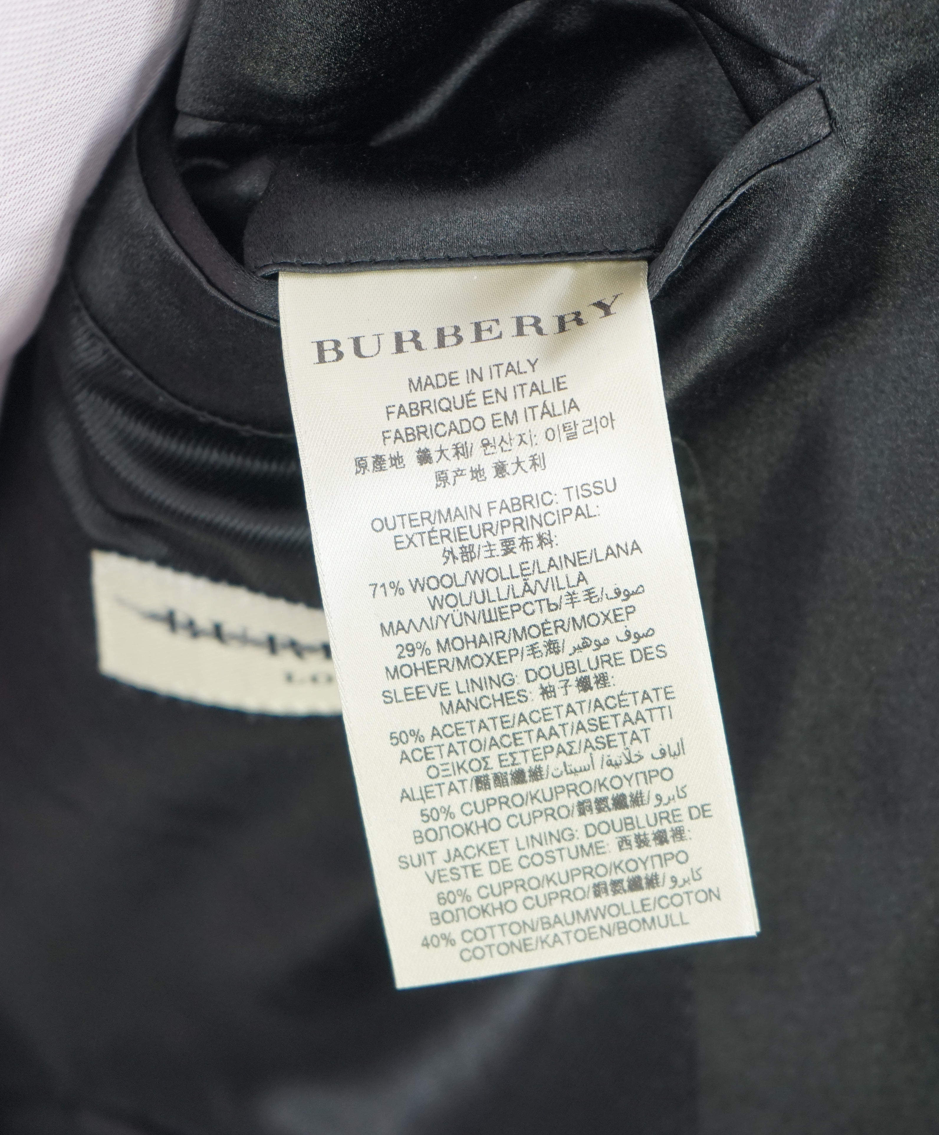 BURBERRY LONDON - *SIDE TABS* Made In Italy Wool & Mohair Tuxedo Suit - 40R