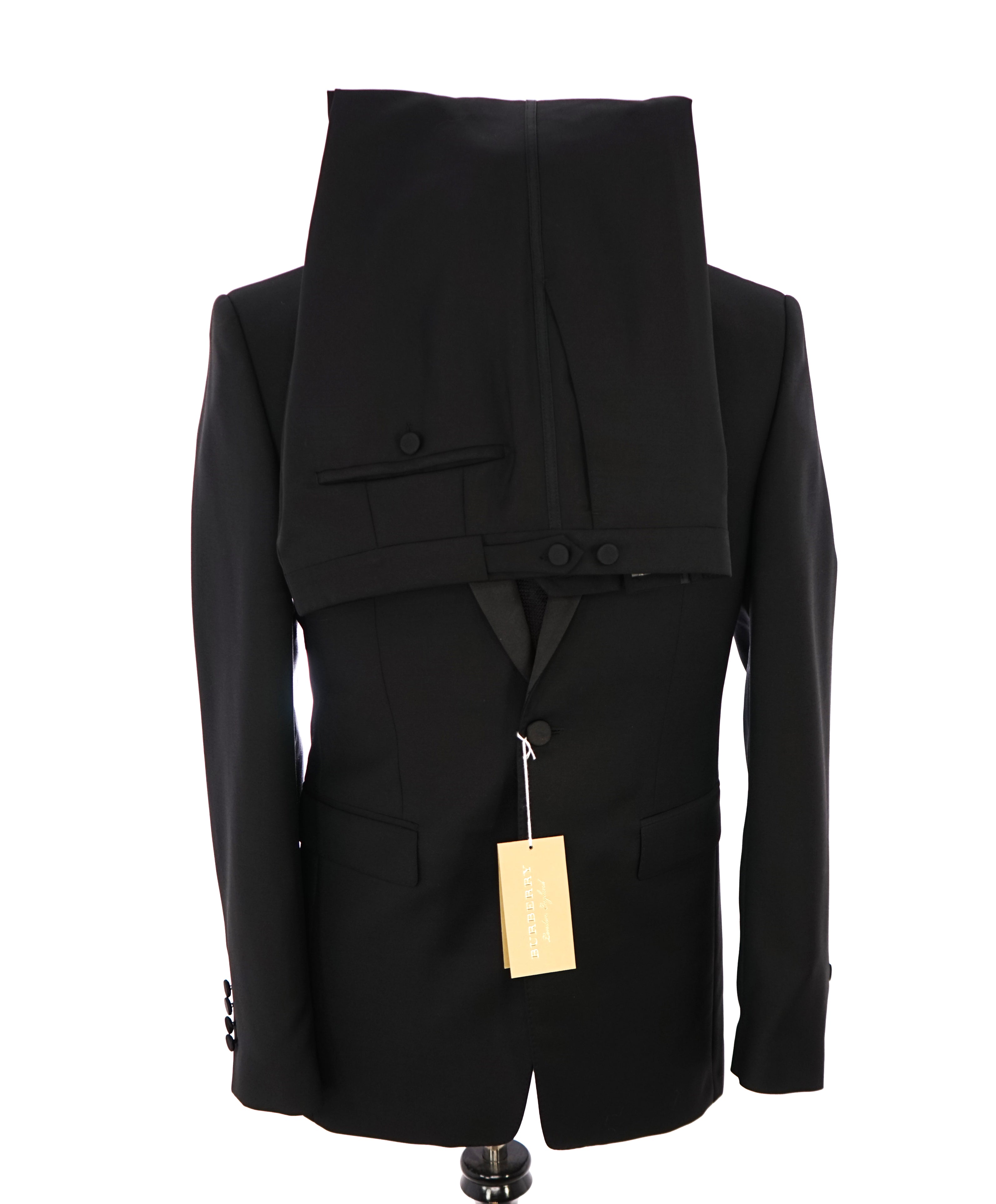 BURBERRY LONDON - *SIDE TABS* Made In Italy Wool & Mohair Tuxedo Suit - 40R