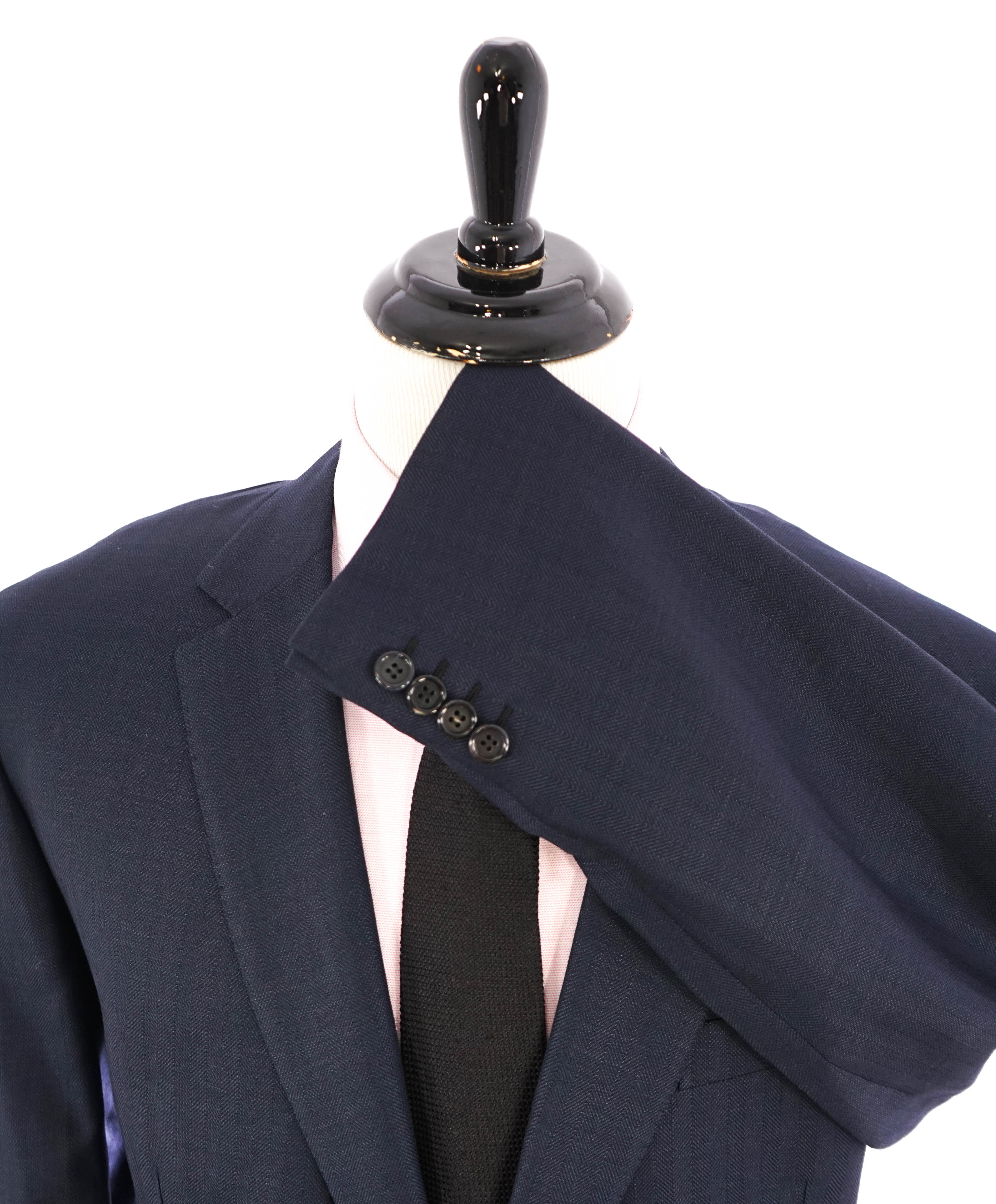 BRIONI - "BRUNICO" Blue Herringbone Wool/Silk/Linen Blazer Made In Italy - 50R