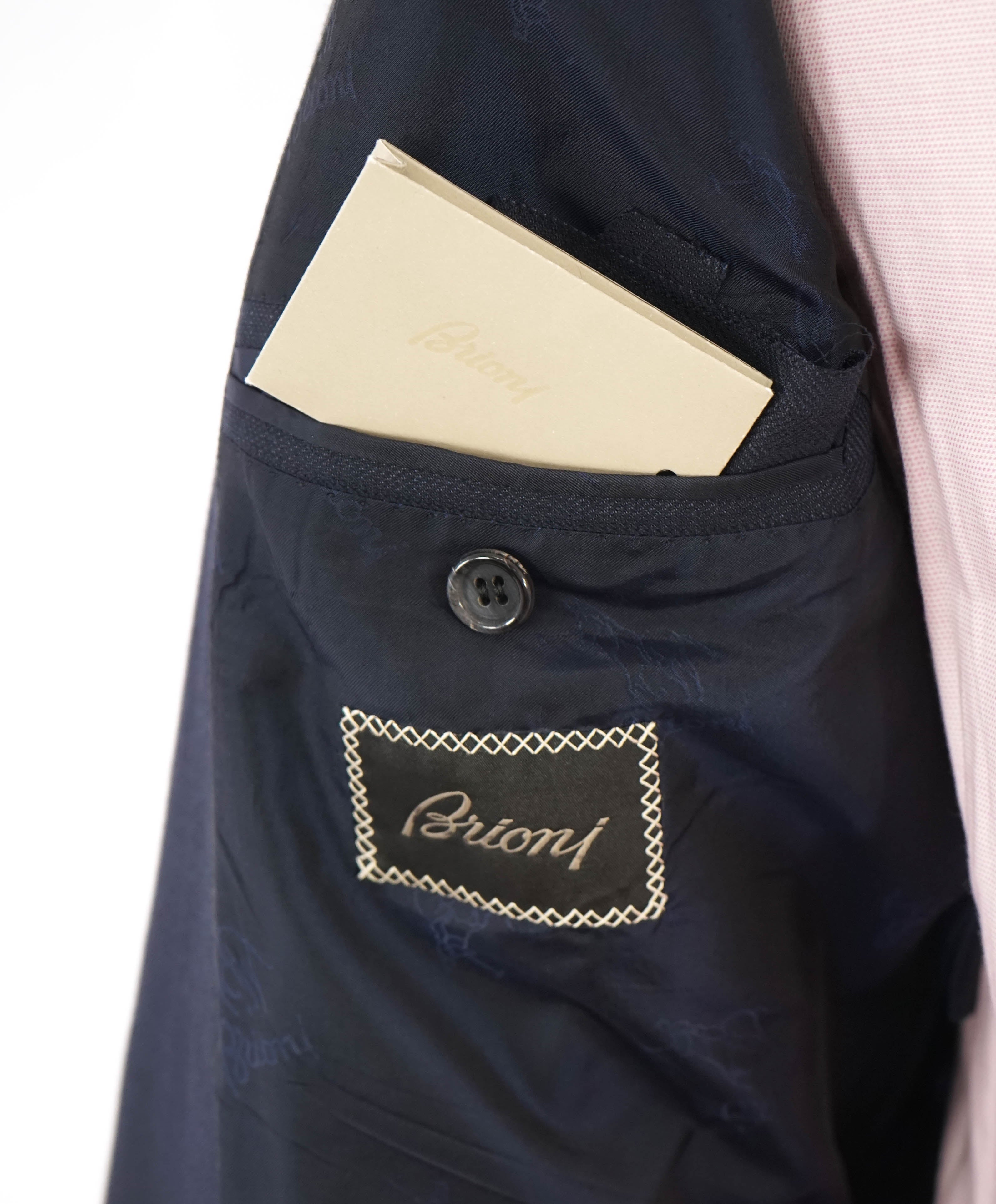 BRIONI - "BRUNICO" Blue Herringbone Wool/Silk/Linen Blazer Made In Italy - 50R