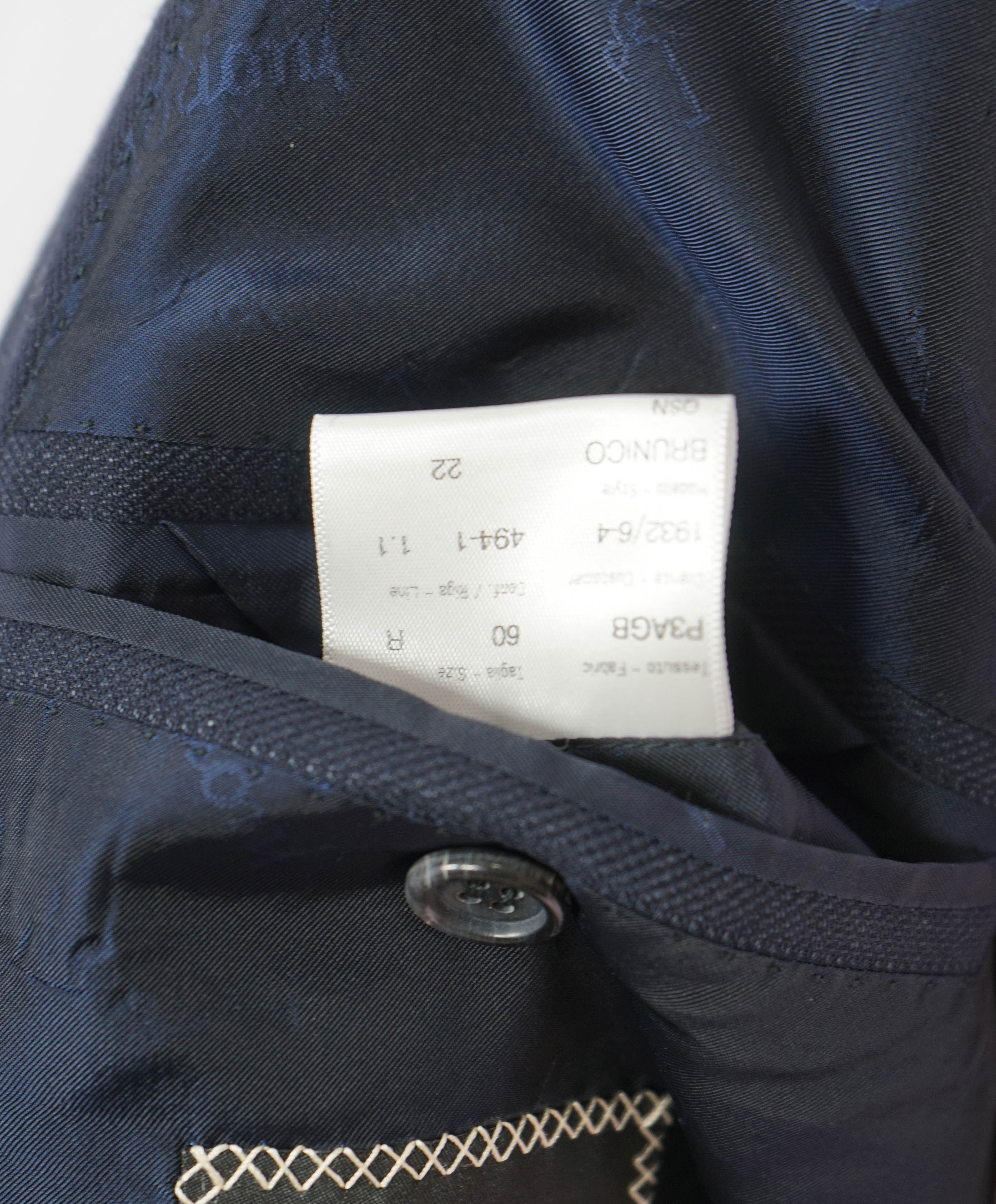 BRIONI - "BRUNICO" Blue Herringbone Wool/Silk/Linen Blazer Made In Italy - 50R