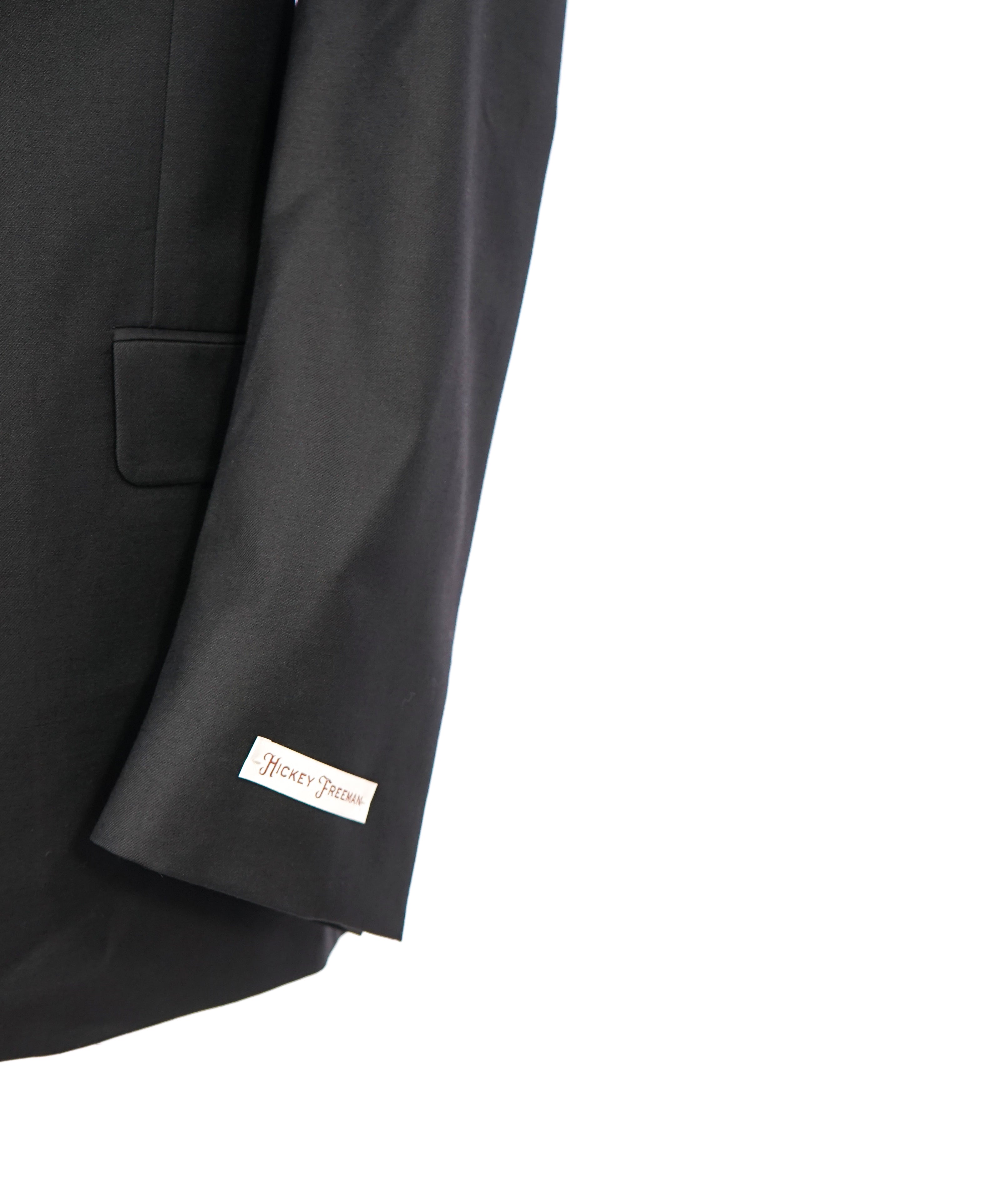 HICKEY FREEMAN - MADE IN USA Black Peak Lapel Tuxedo Suit - 44L