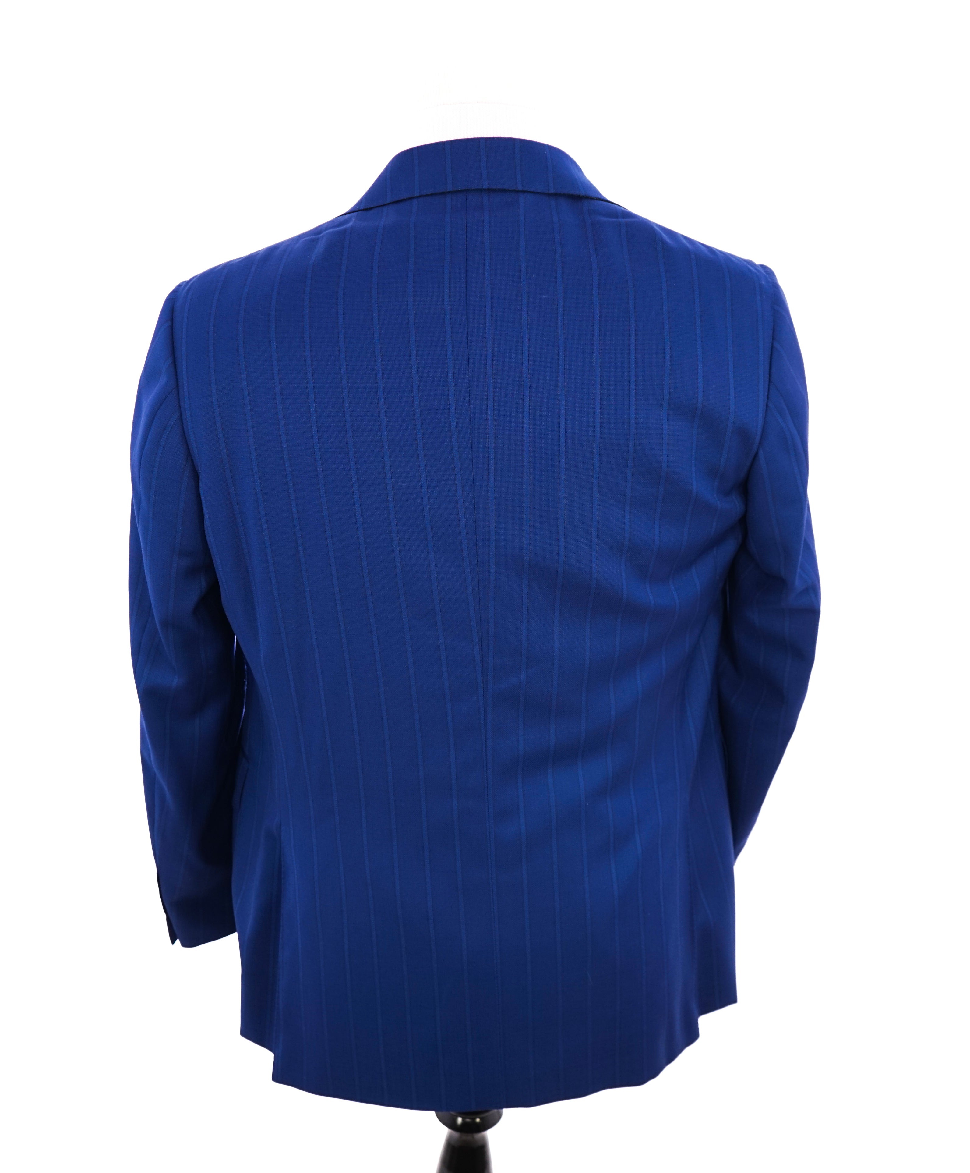 CANALI -"TRAVEL Collection" ROYAL BLUE CHALK STRIPE Oxford Weave Suit - 42R