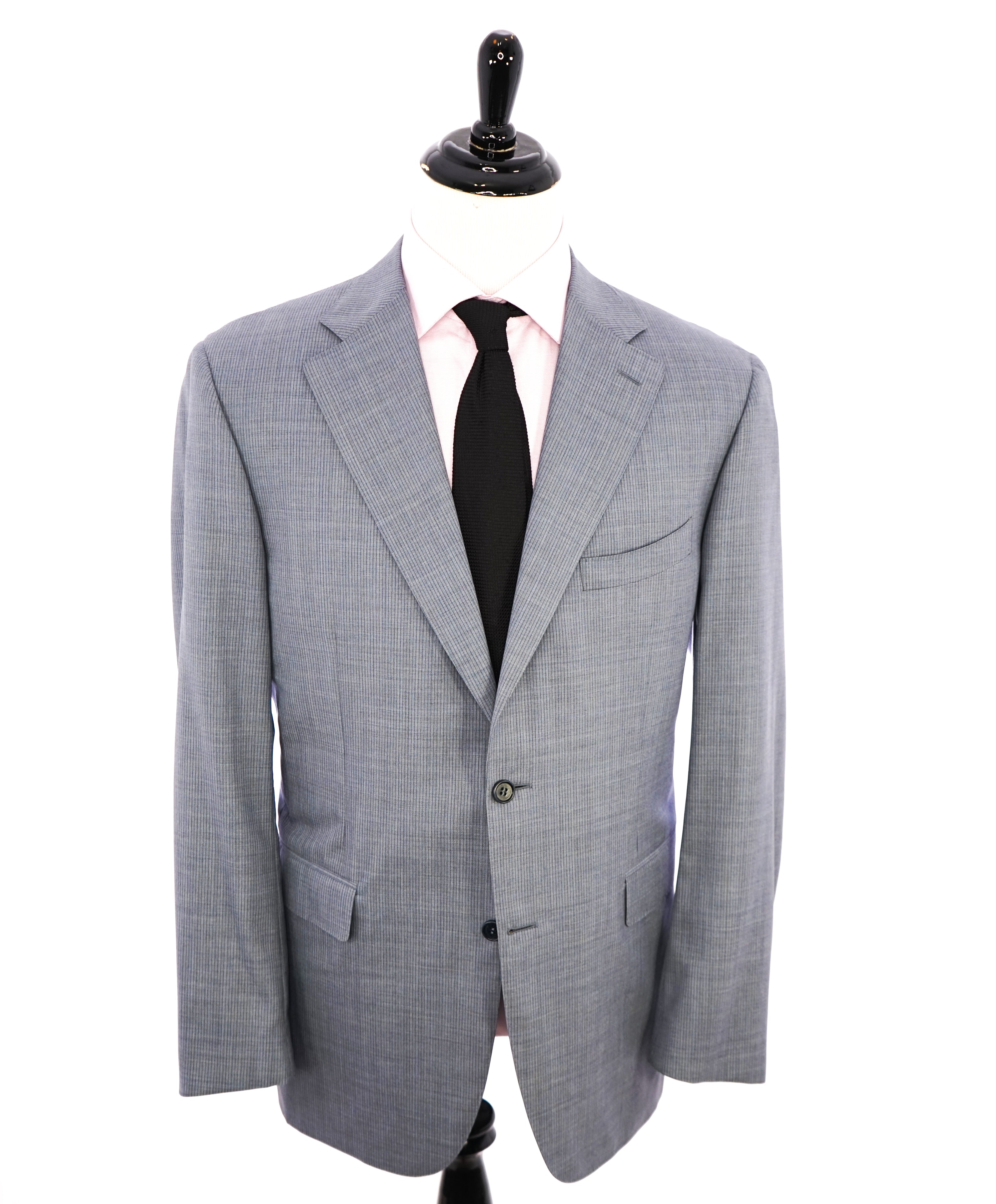 CANALI - Exclusive For SFA PASTEL BLUE Tonal Stripe Suit - 48L
