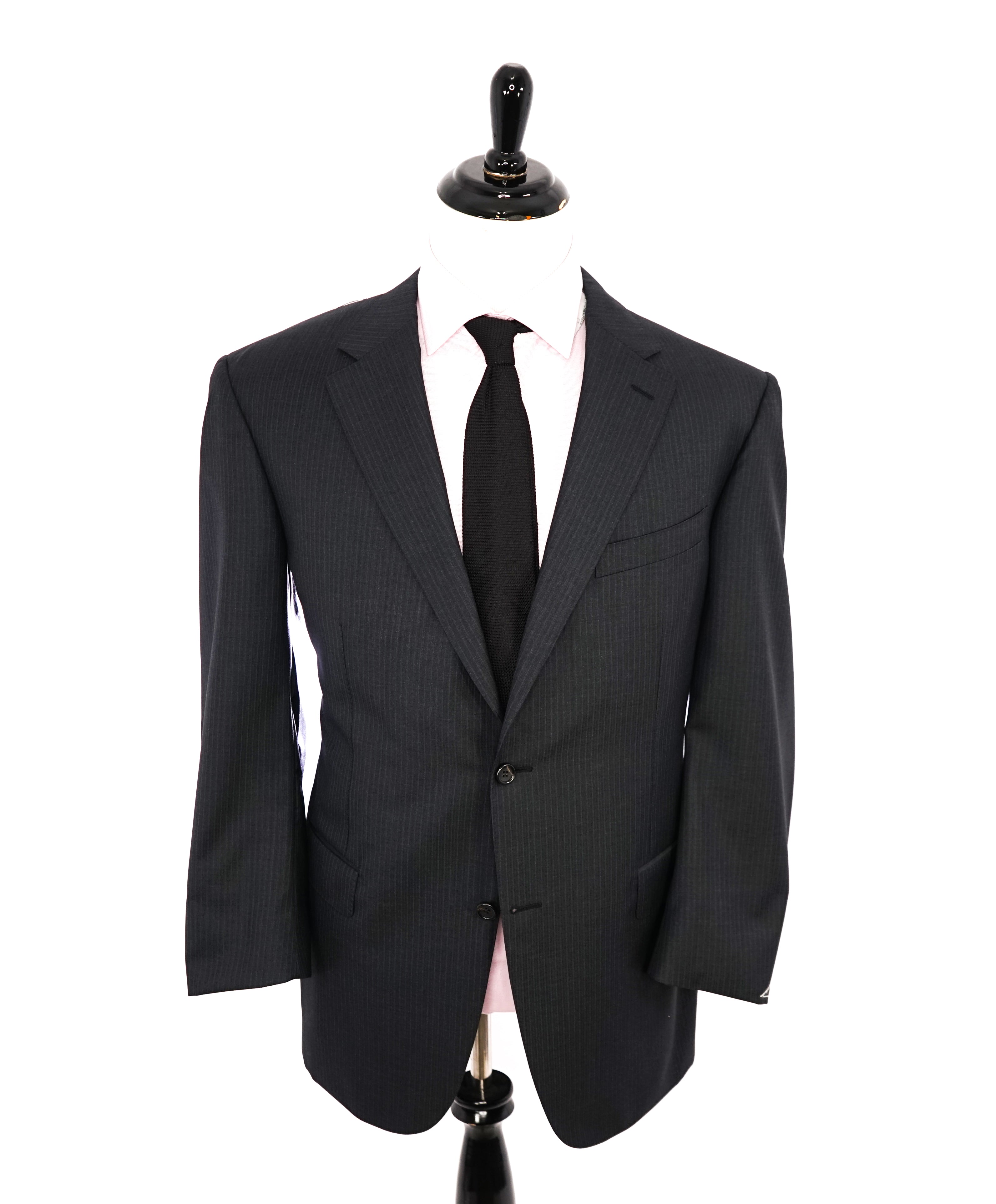 *CANALI EXCLUSIVE* - PREMIUM Collection Super 150's Narrow Stripe Gray Suit - 50R